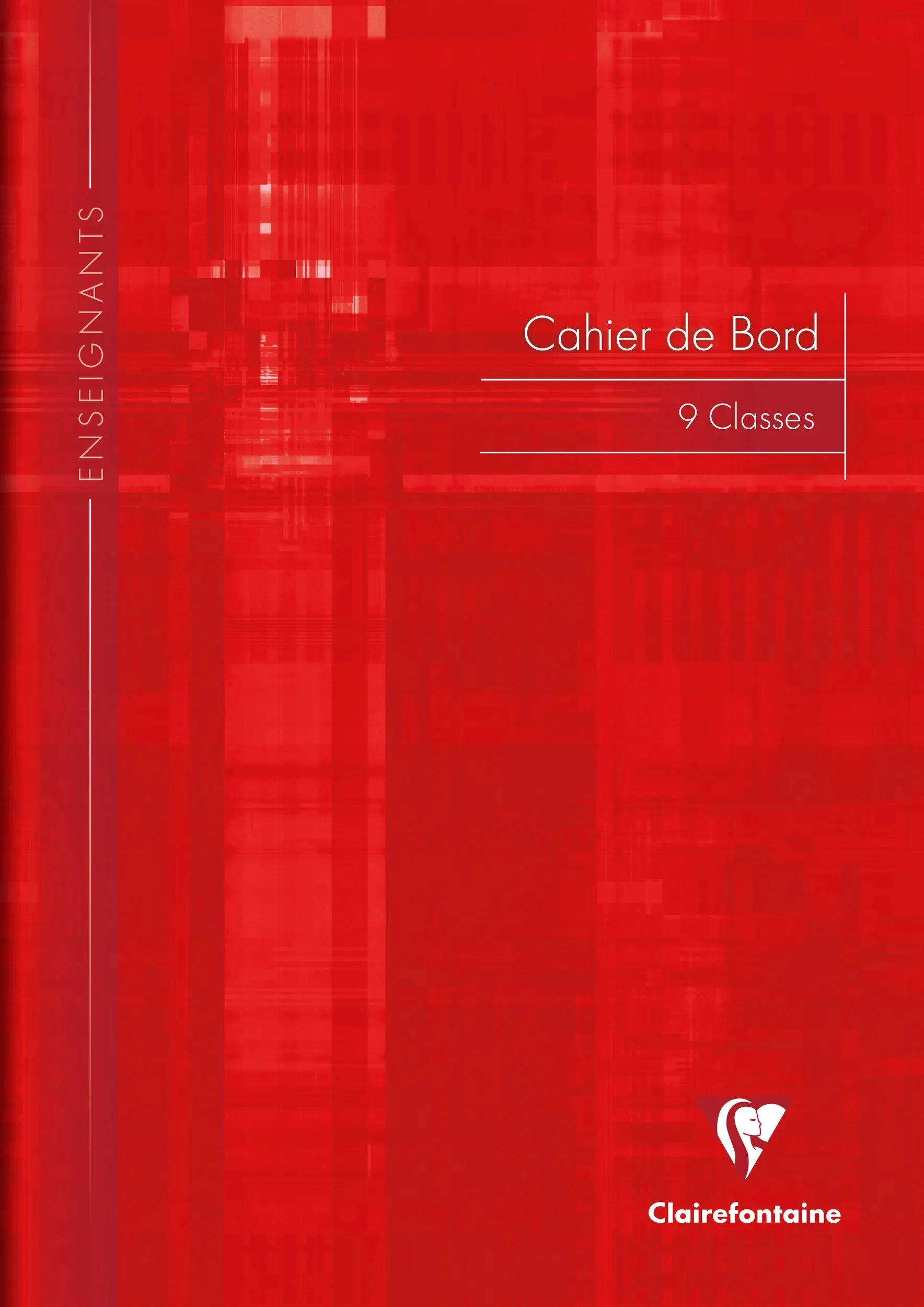 Rotes Clairefontaine-Schulheft mit Aufschrift „Cahier de Bord