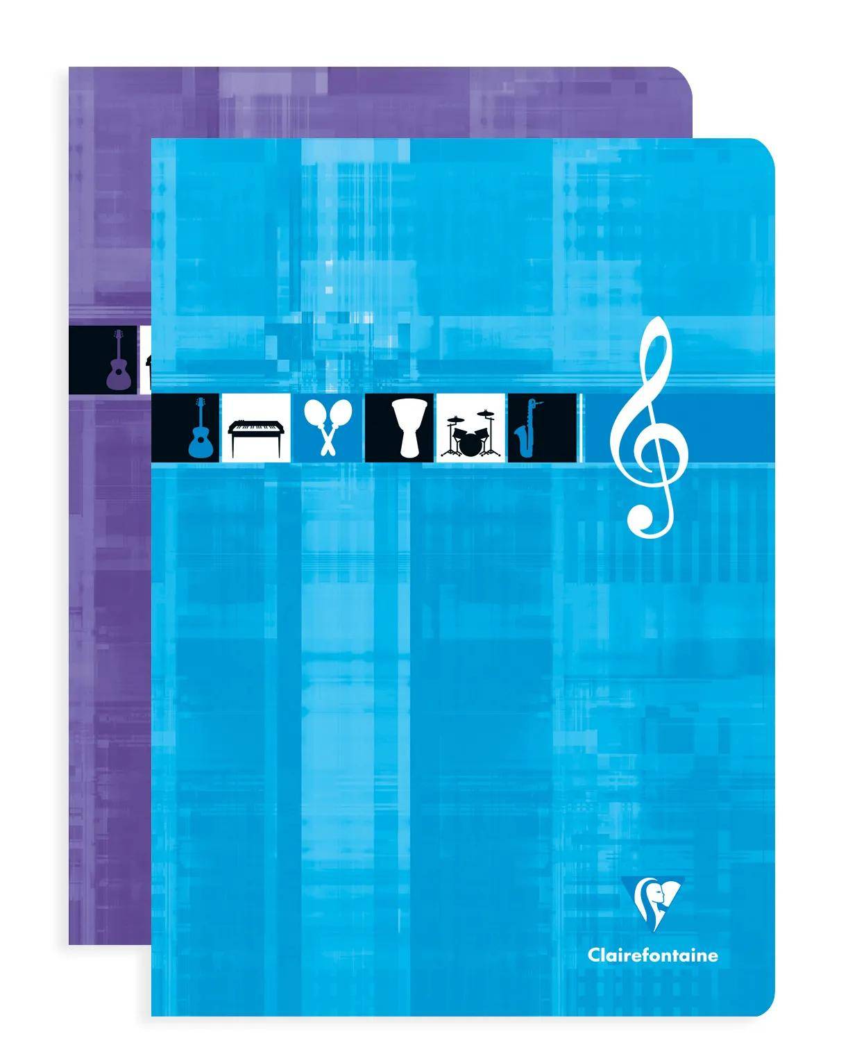 Clairefontaine 10x Notenheft A4, 48 Blatt 90g - Sortiert 3134C