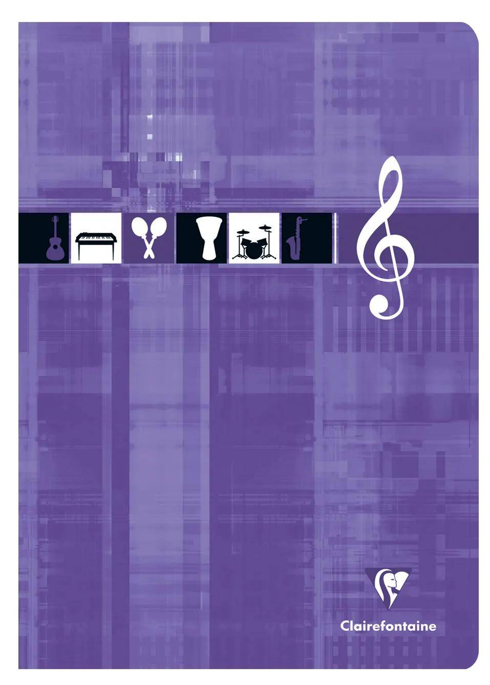 Clairefontaine 10x Notenheft A4, 48 Blatt 90g - Sortiert 3134C