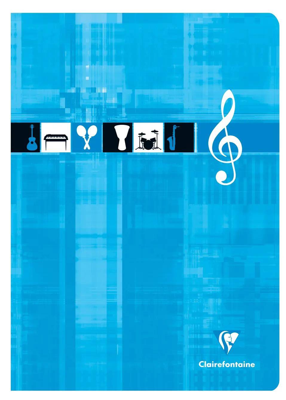 Clairefontaine 10x Notenheft A4, 48 Blatt 90g - Sortiert 3134C