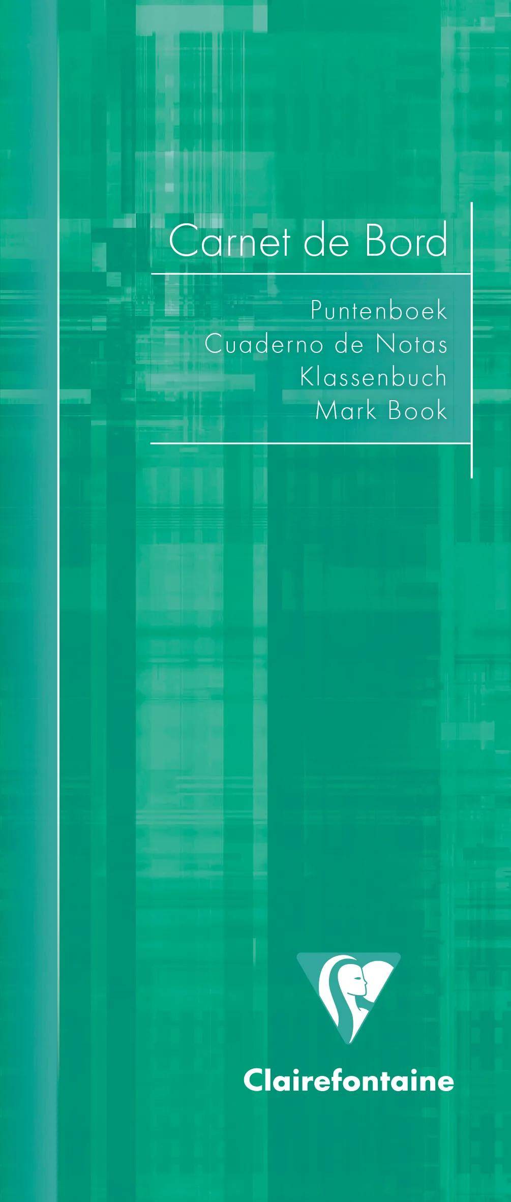 Clairefontaine 10x Klassenheft Notenübersicht 8,5x20cm 16 Blatt Sortiert 3529C