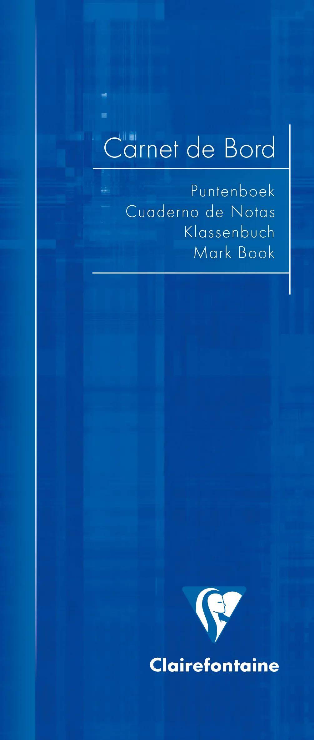 Clairefontaine 10x Klassenheft Notenübersicht 8,5x20cm 16 Blatt Sortiert 3529C