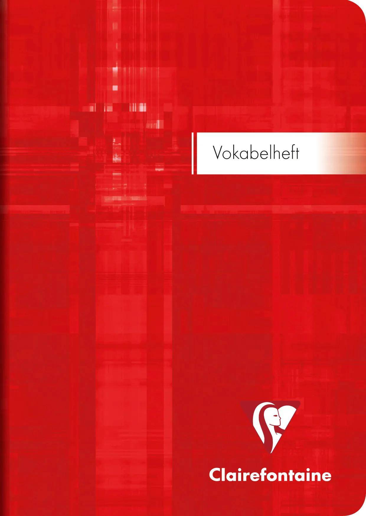 Rotes Clairefontaine-Arbeitsheft mit der Aufschrift 