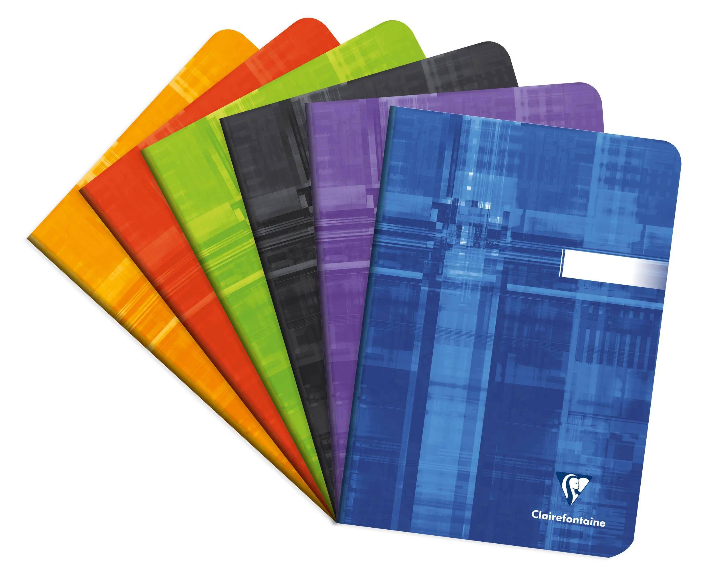 Clairefontaine 10x Heft A5, 24 Blatt kariert 90g - Sortiert 3652C