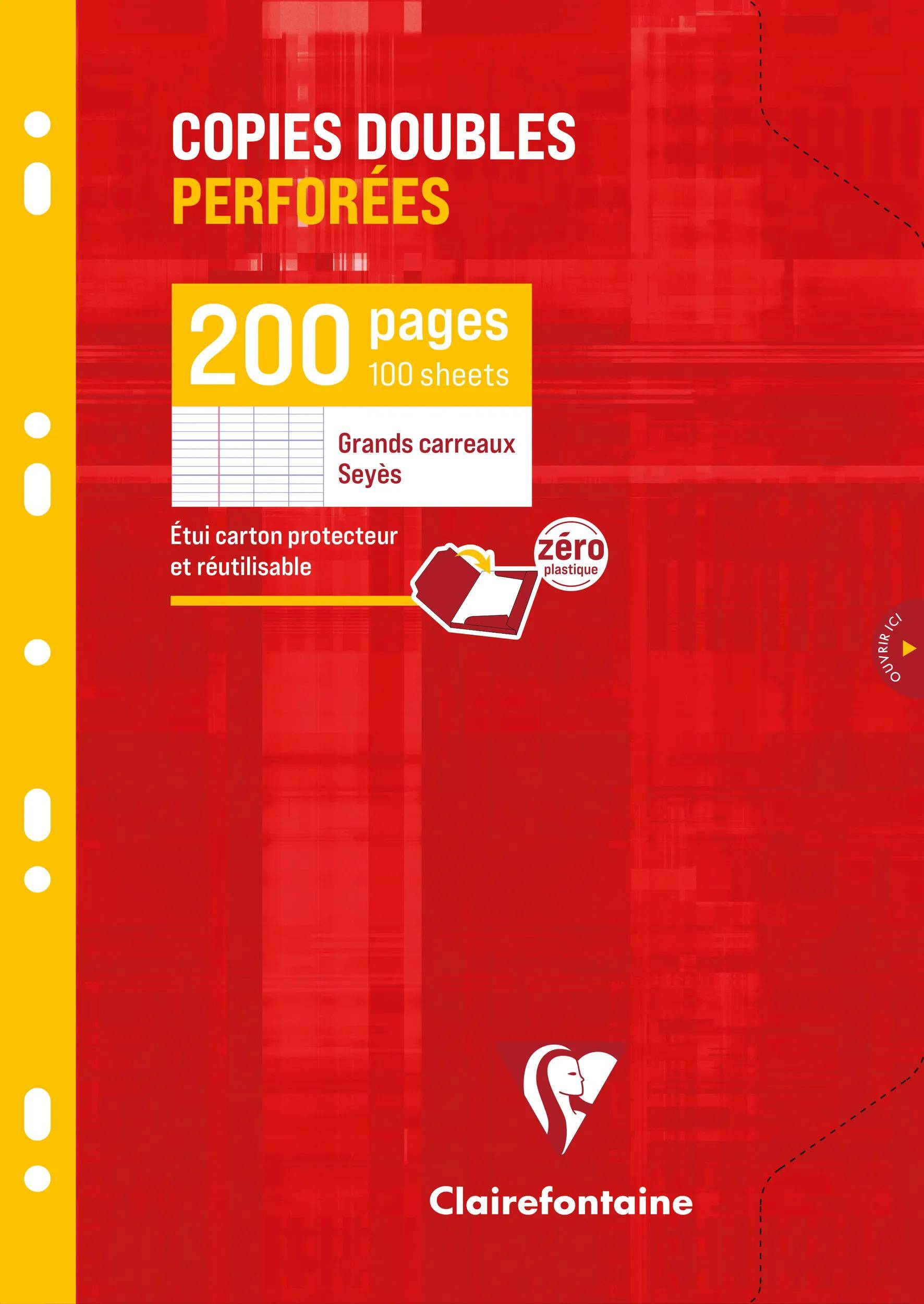 Clairefontaine 5x Packung mit 100 Blatt Kanzleibogen DIN A4 FR Lineatur 4711C