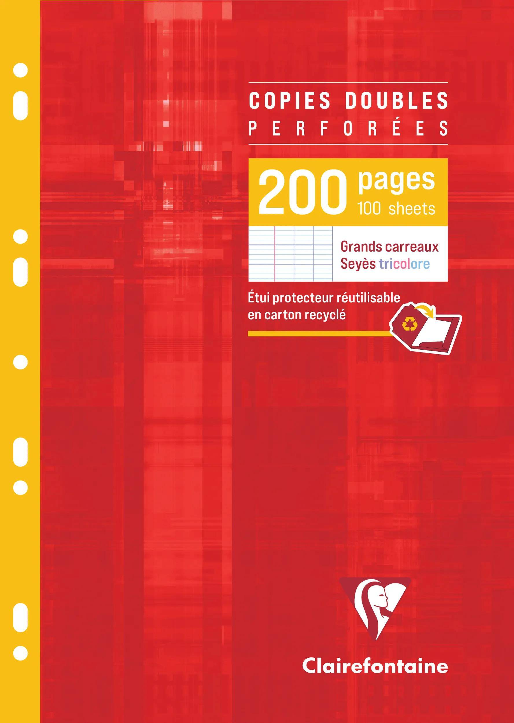 Clairefontaine 5x Packung mit 100 Blatt Kanzleibogen DIN A4 FR Lineatur 4711C