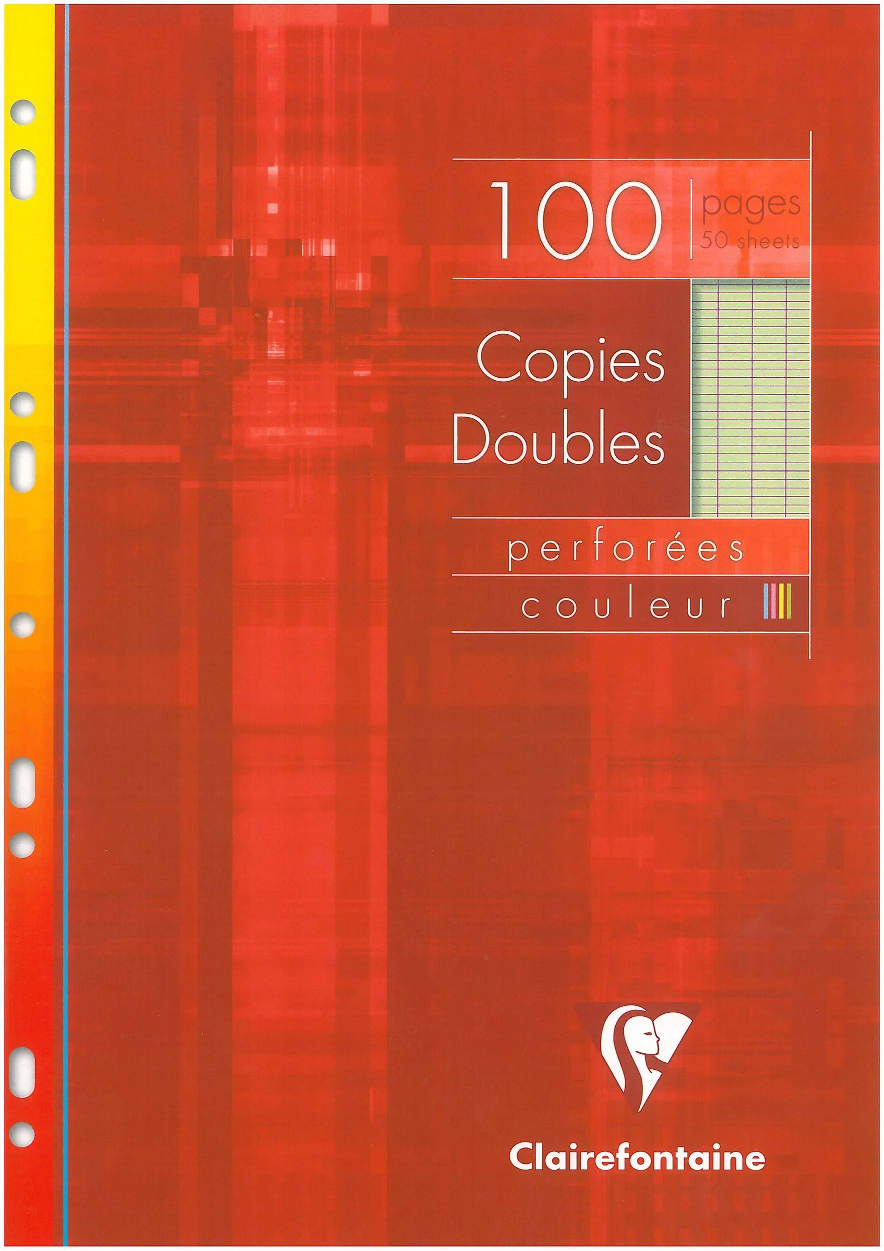 Clairefontaine 10x Farbige Klausurbogen A4 100 Seiten FR Lineatur 4745C