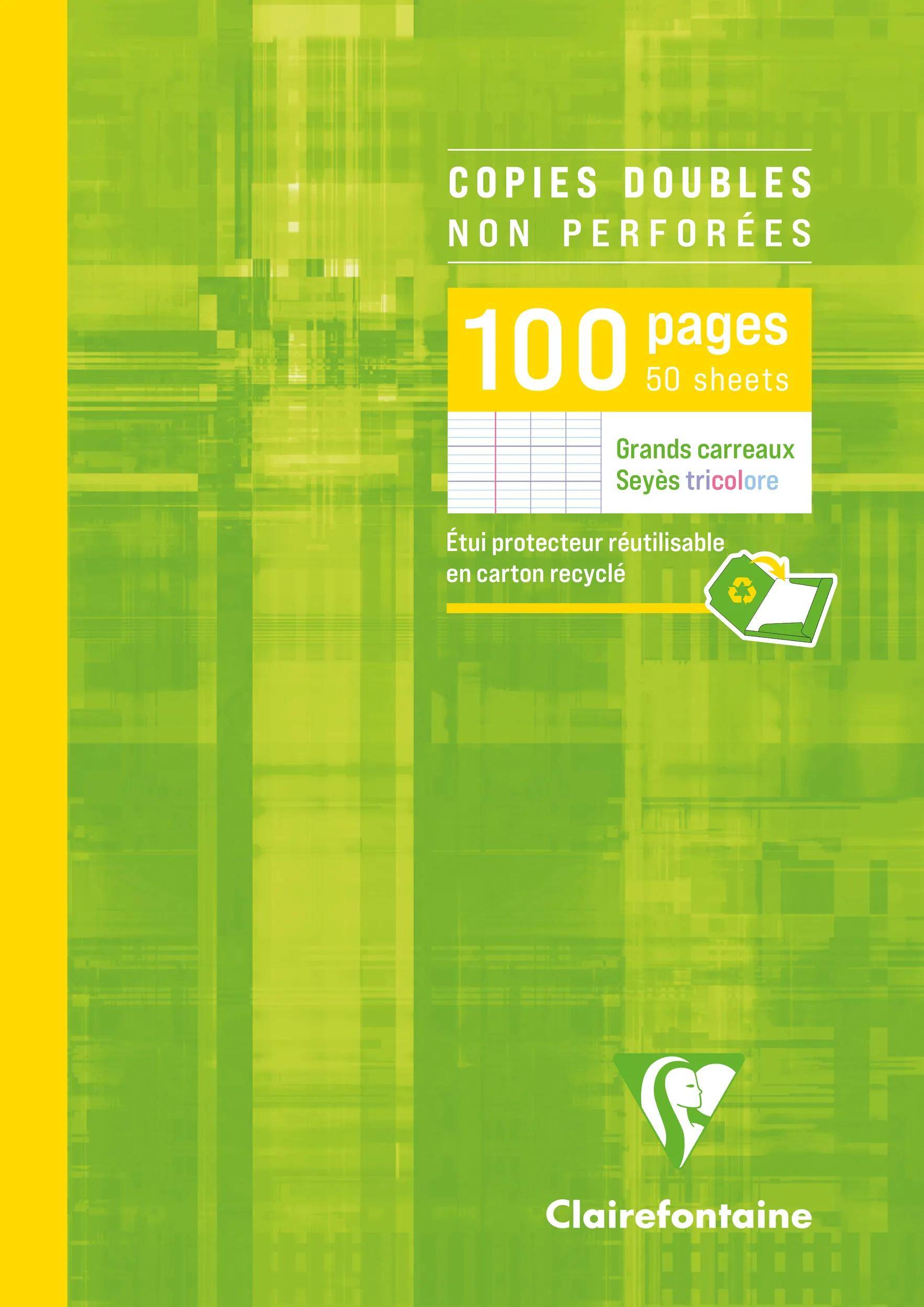 Clairefontaine 10x Packung mit 50 Blatt Kanzleibogen DIN A4 FR Lineatur 5751C