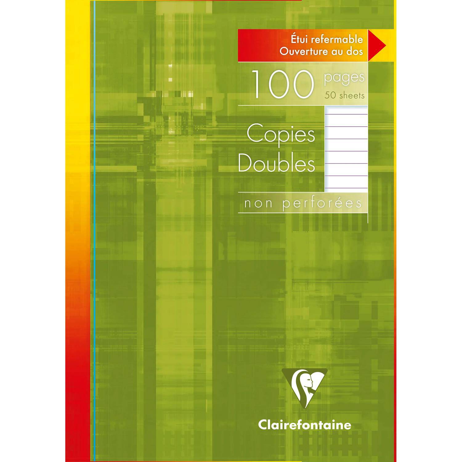 Grüne Clairefontaine-Kopierpapierpackung mit der Aufschrift „100 Seiten