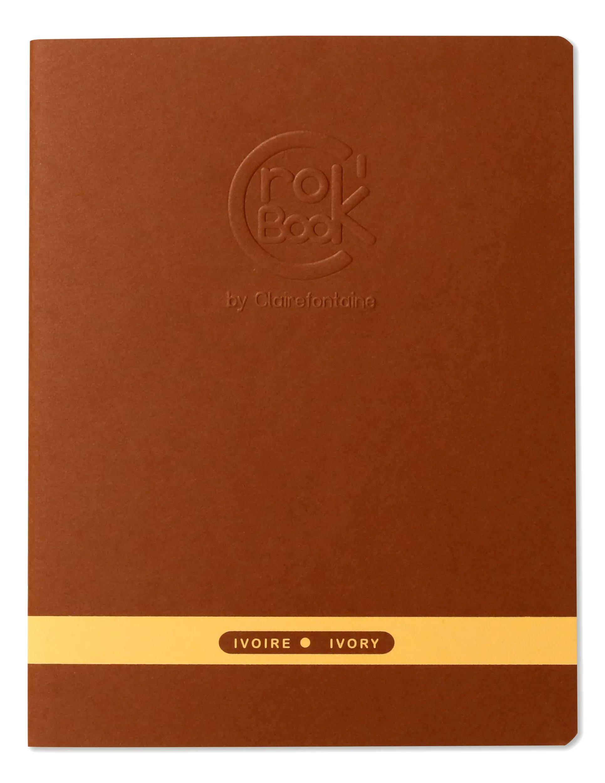Braunes Clairefontaine Notizbuch mit geprägtem 