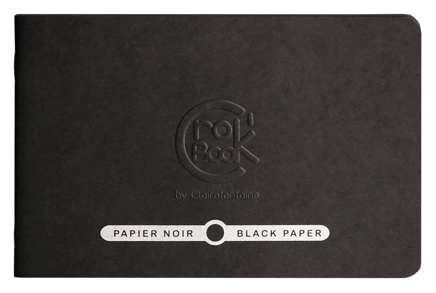 Clairefontaine 10x Skizzenheft 17x11cm Querformat 20 Blatt Schwarz 60314C