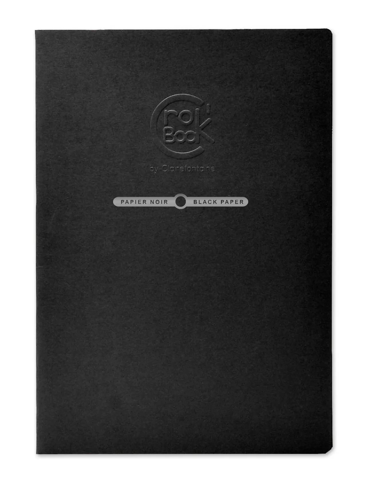Clairefontaine 10x Skizzenheft A4 Hochformat 20 Blatt schwarz Schwarz 60316C