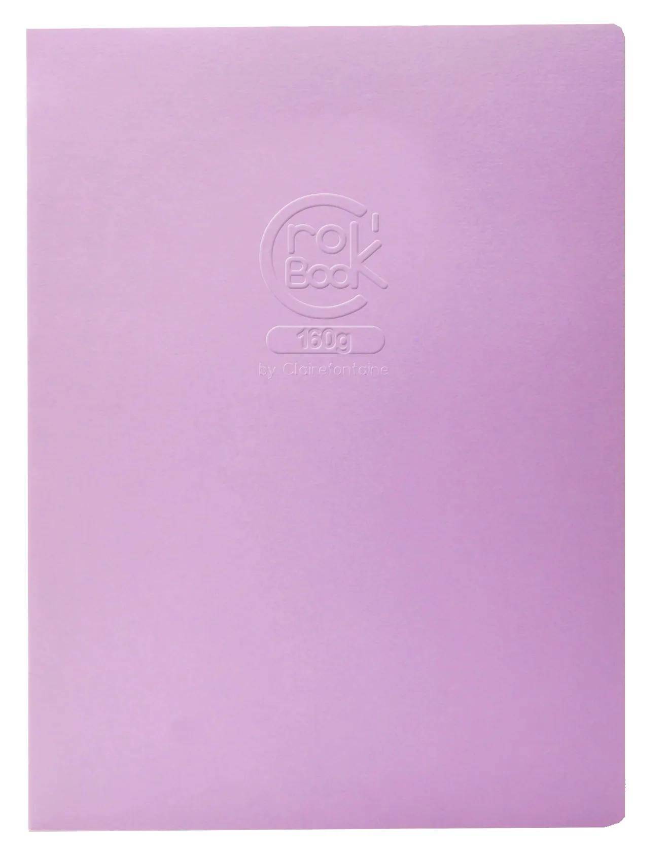 Clairefontaine 10x Skizzenheft Crok'Book 17x22cm Hochformat 20 Blatt weiß 60338C