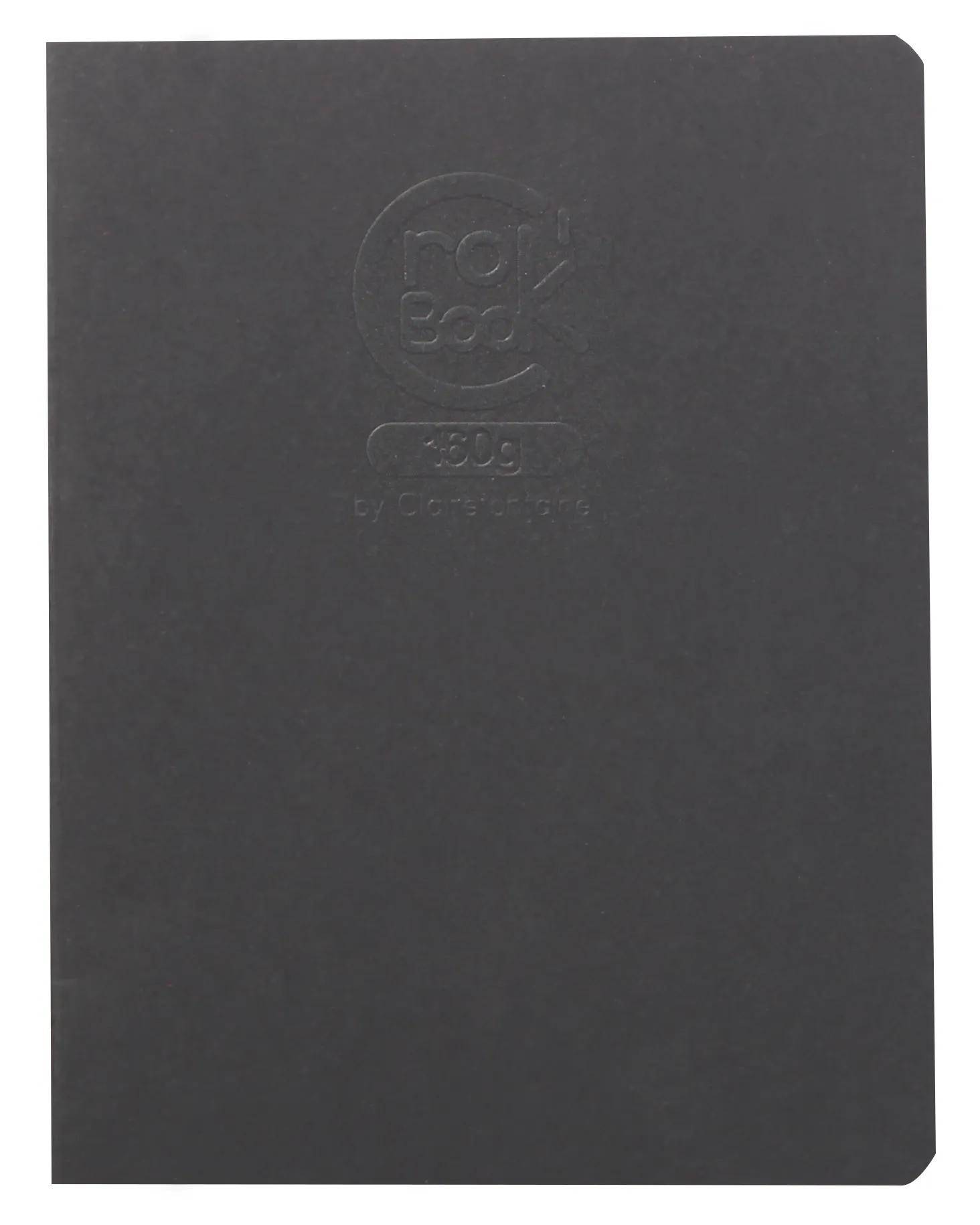 Clairefontaine 10x Skizzenheft 17x22cm, 20 Blatt weiß schwarzer Einband 60372C