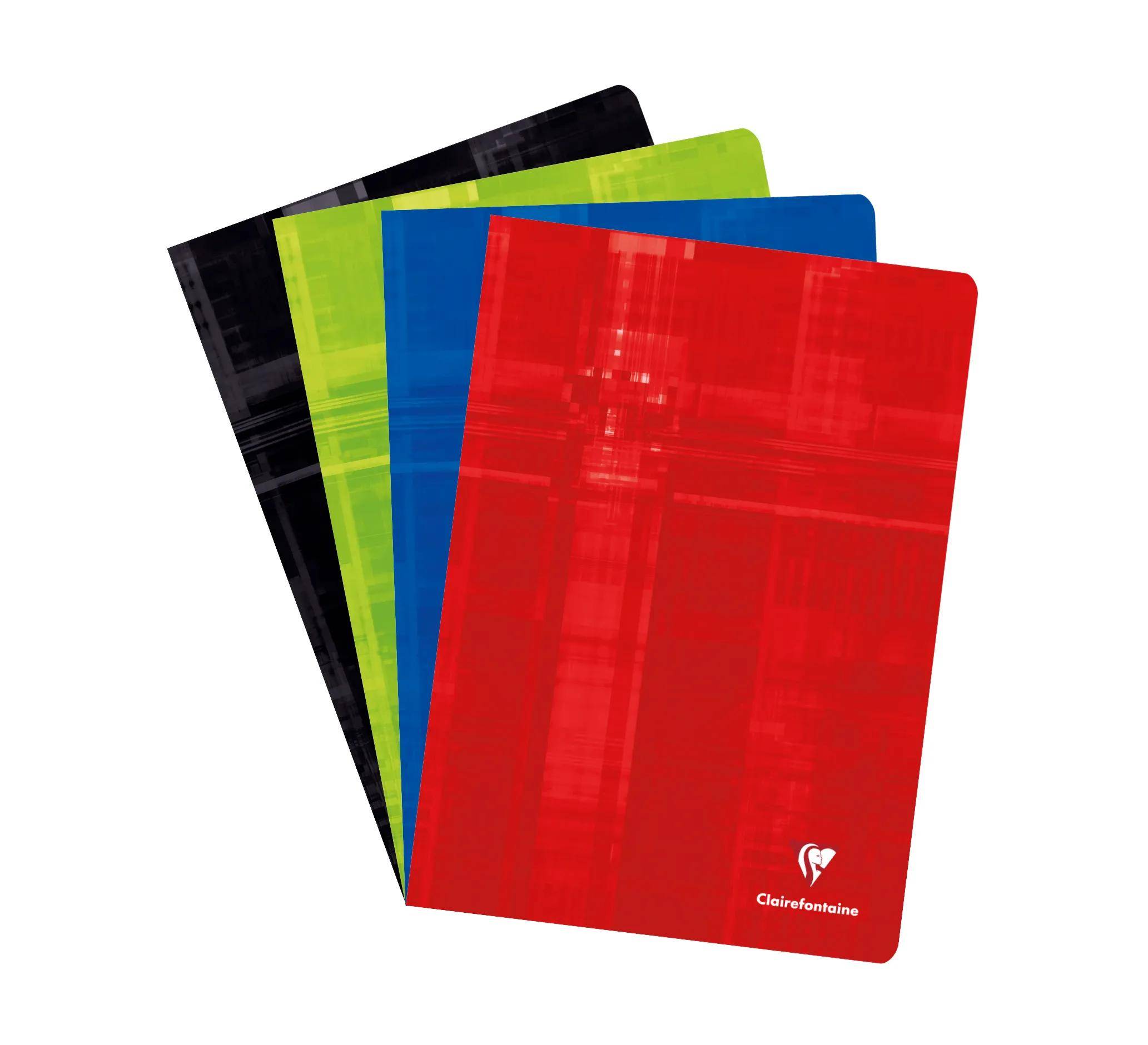 Clairefontaine 5x Heft A4 96 Bl 90g, französische Lineatur Seyès Sortiert 63141C