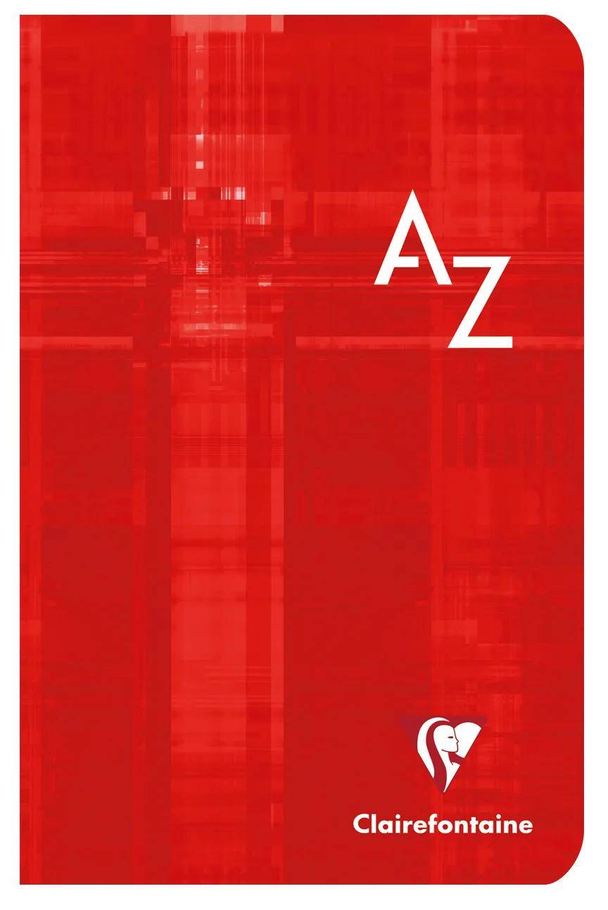 Rotes Clairefontaine-Notizbuch mit großem weißem „A Z