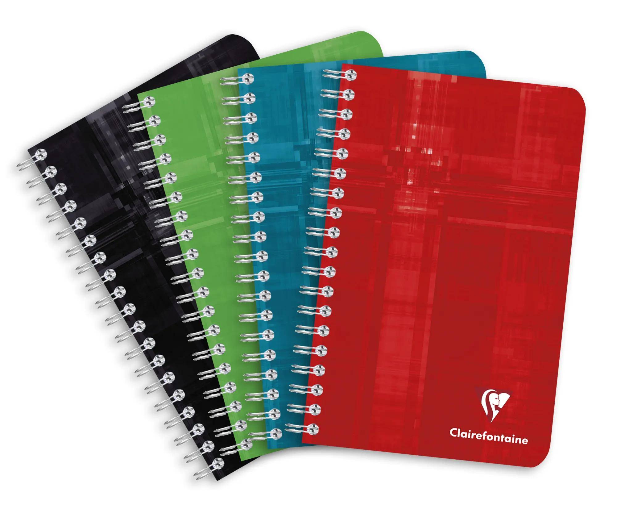 Clairefontaine 5x Notizbuch 11x17cm, 90 Blatt 90g, liniert - Sortiert 8606C