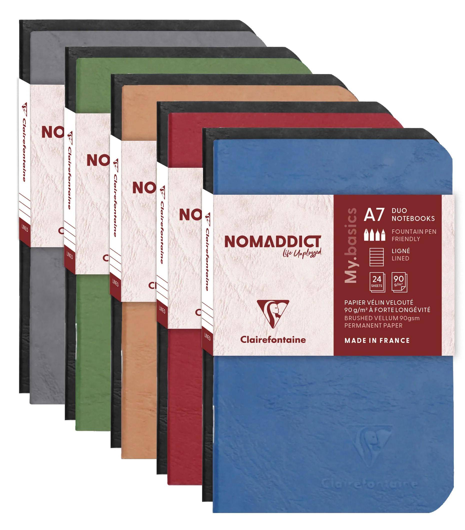 Clairefontaine 36x Set mit 36 Notizheften 7,5x12cm liniert sortiert 73106C