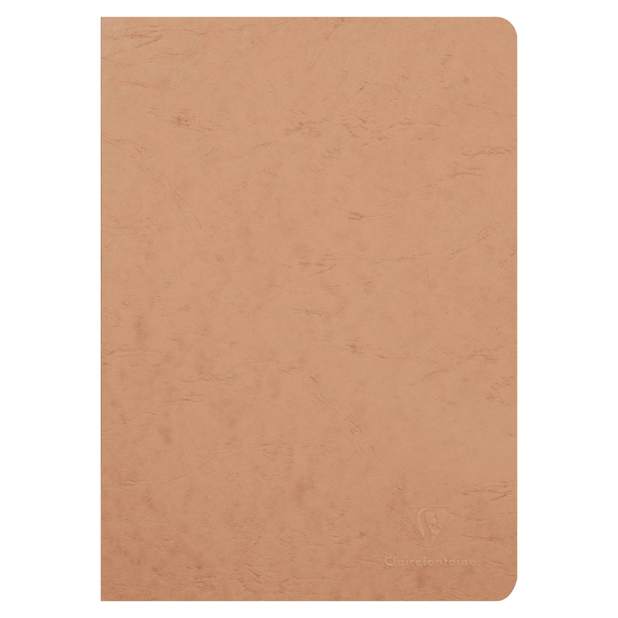 Schlichte beige strukturierte Notizbucheinband mit abgerundeten Ecken.