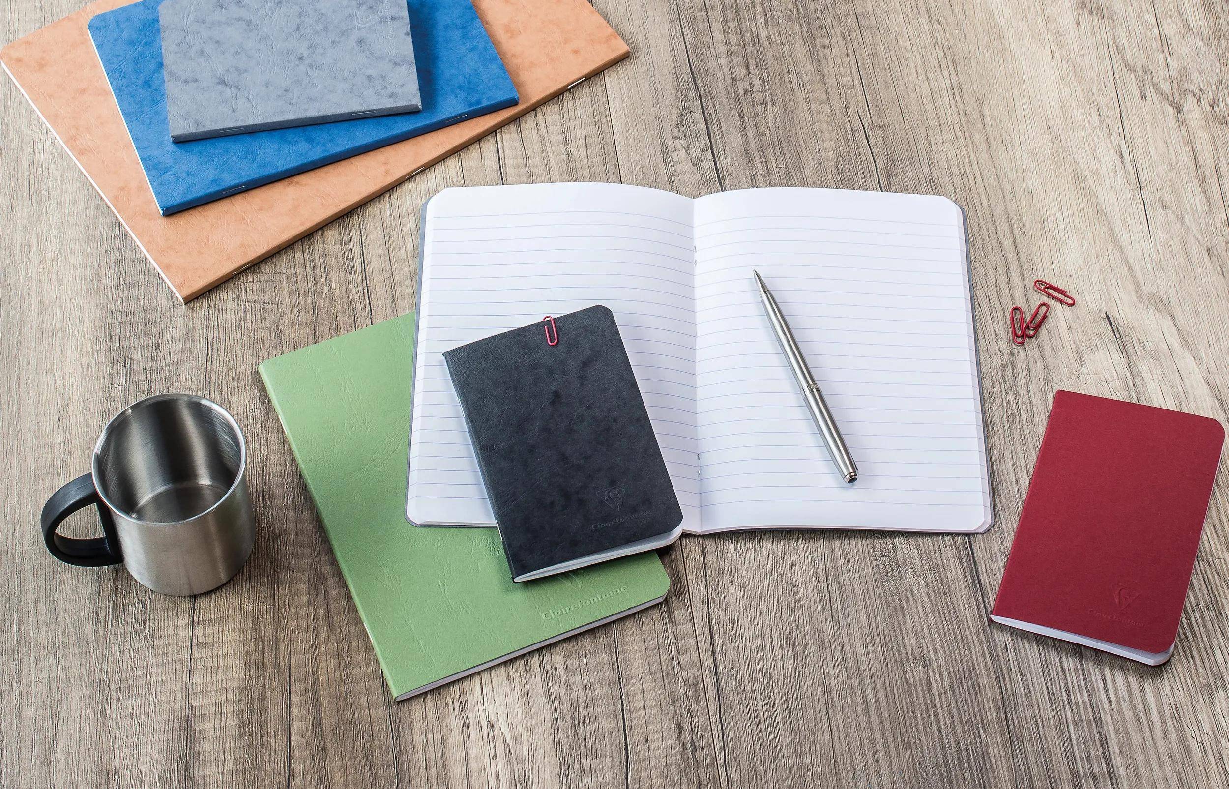 Clairefontaine 5x Age Bag, Heft A4, 48 Blatt 90g, liniert mit Rand - Rot 733062C