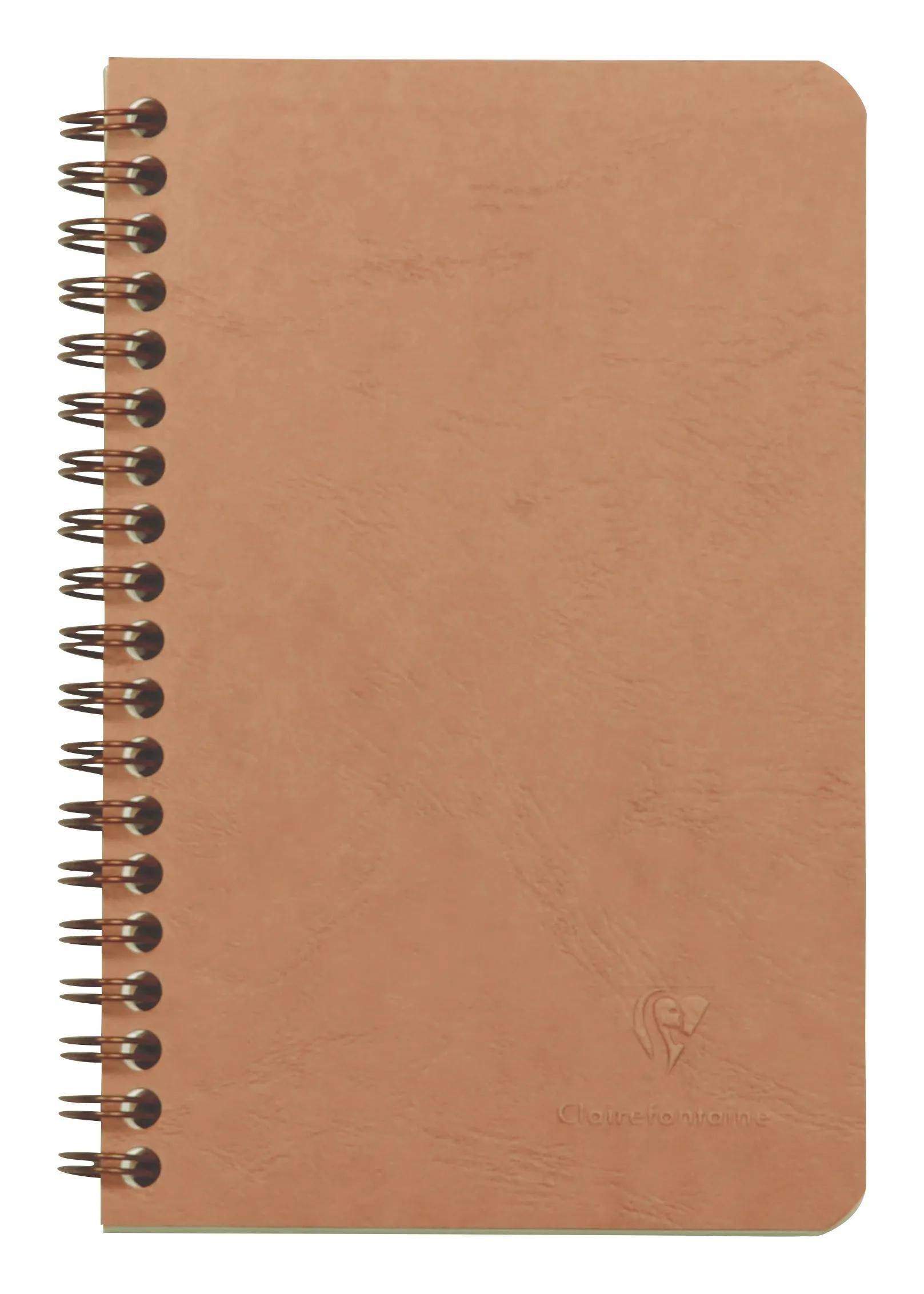 Clairefontaine 5x Spiralbuch Age Bag 11X17cm liniert 60 Blatt Tabak 78616C
