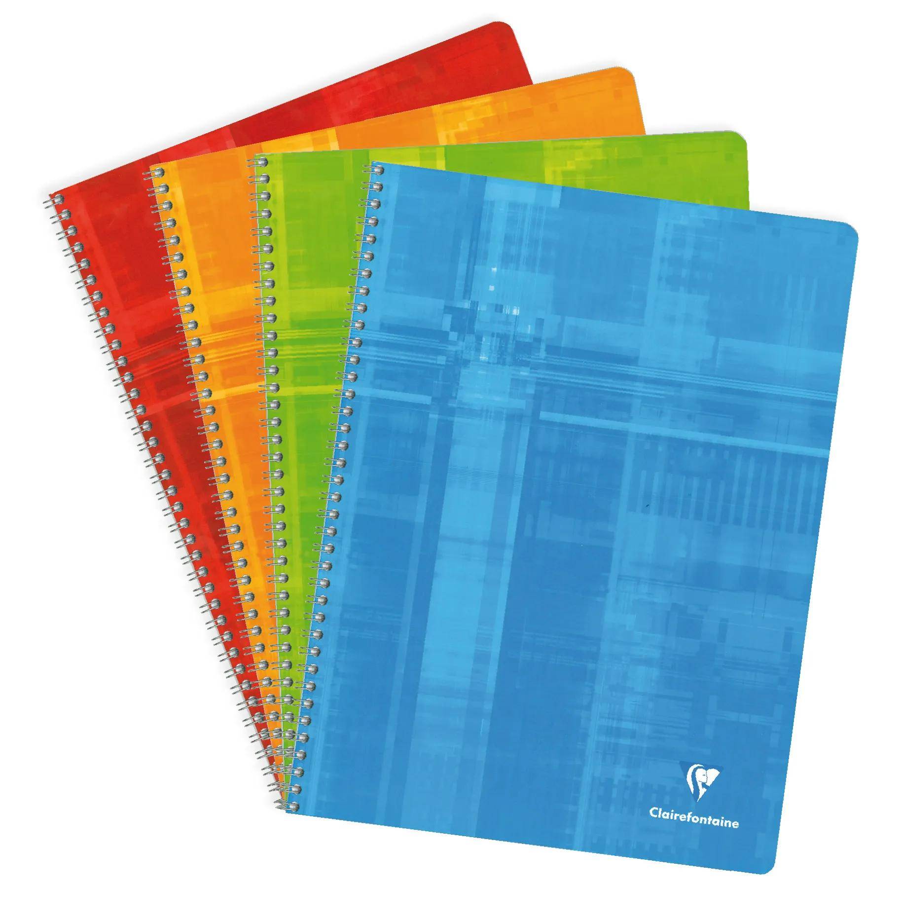Clairefontaine 10x Spiralbuch 24x32 cm, 50 Blatt 90g, kariert 5/5 Sortiert 8342C