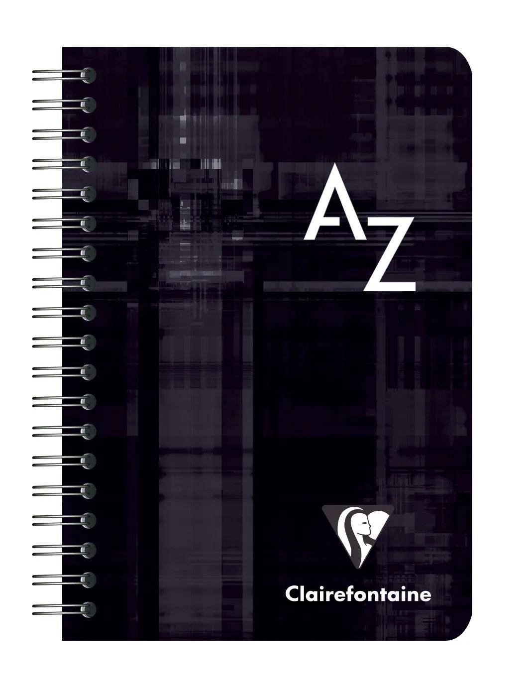Ein schwarzes spiralgebundenes Notizbuch mit großem 