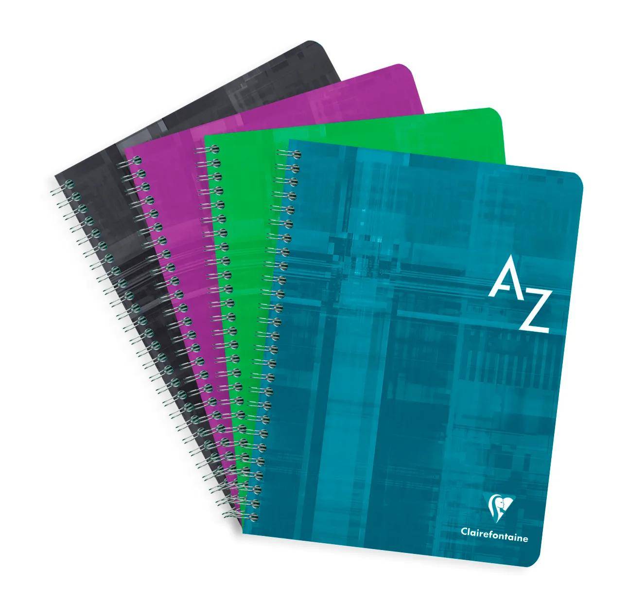 Clairefontaine 5x Registerbuch 17x22cm, 90 Blatt 90g, FR Lin. Sortiert 8998C