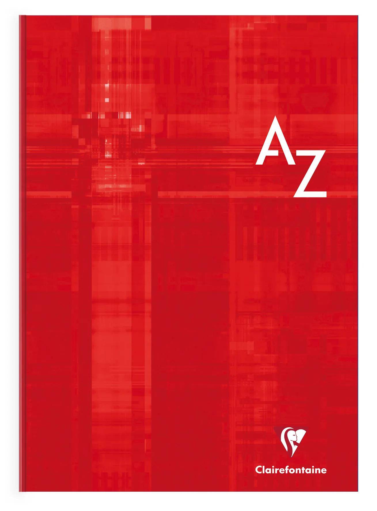 Rotes Clairefontaine A-Z Notizbuch mit weißem 