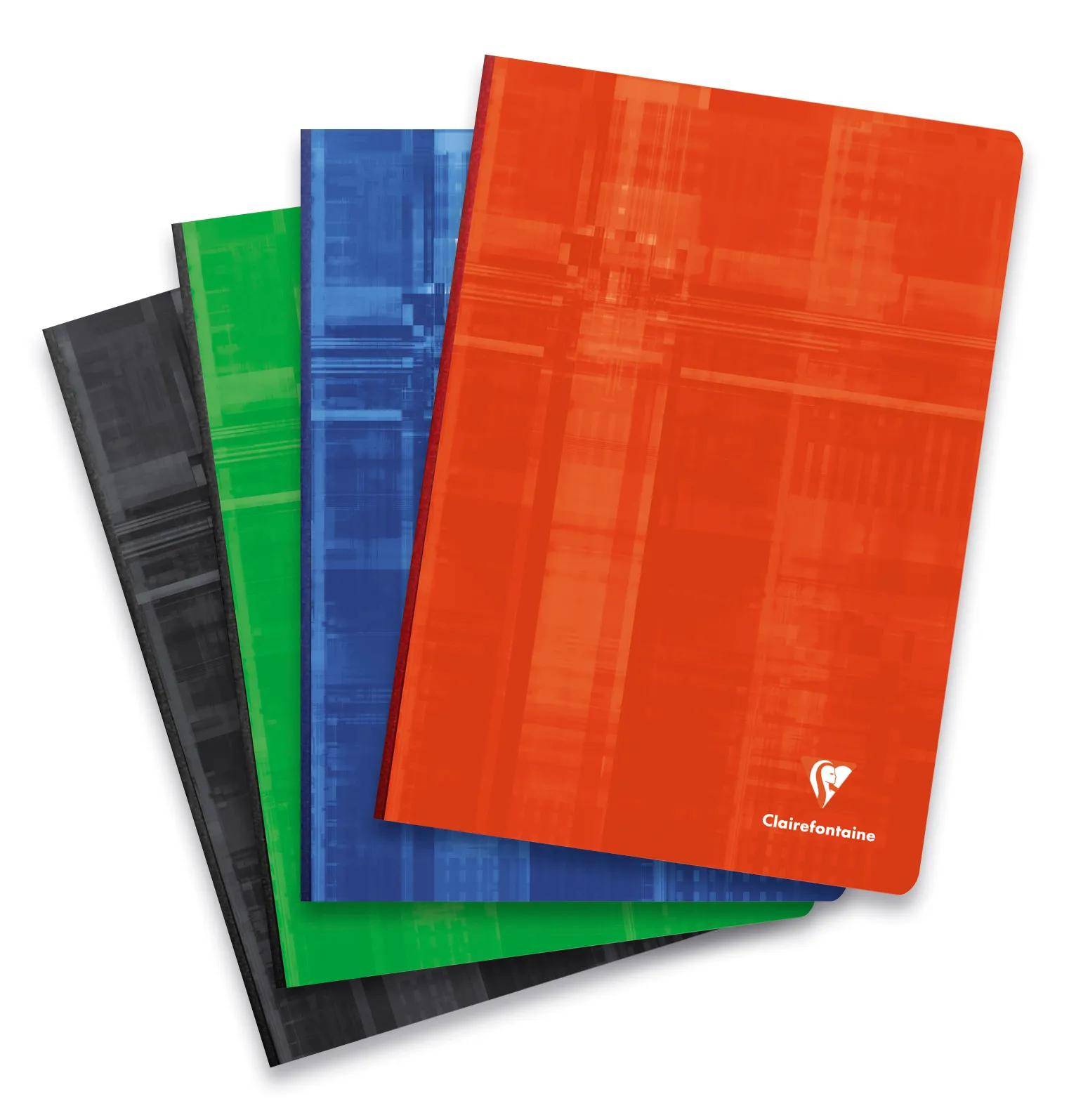 Clairefontaine 5x Notizbücher A4 mit Softcover, 96 Blatt liniert Sortiert 9146C