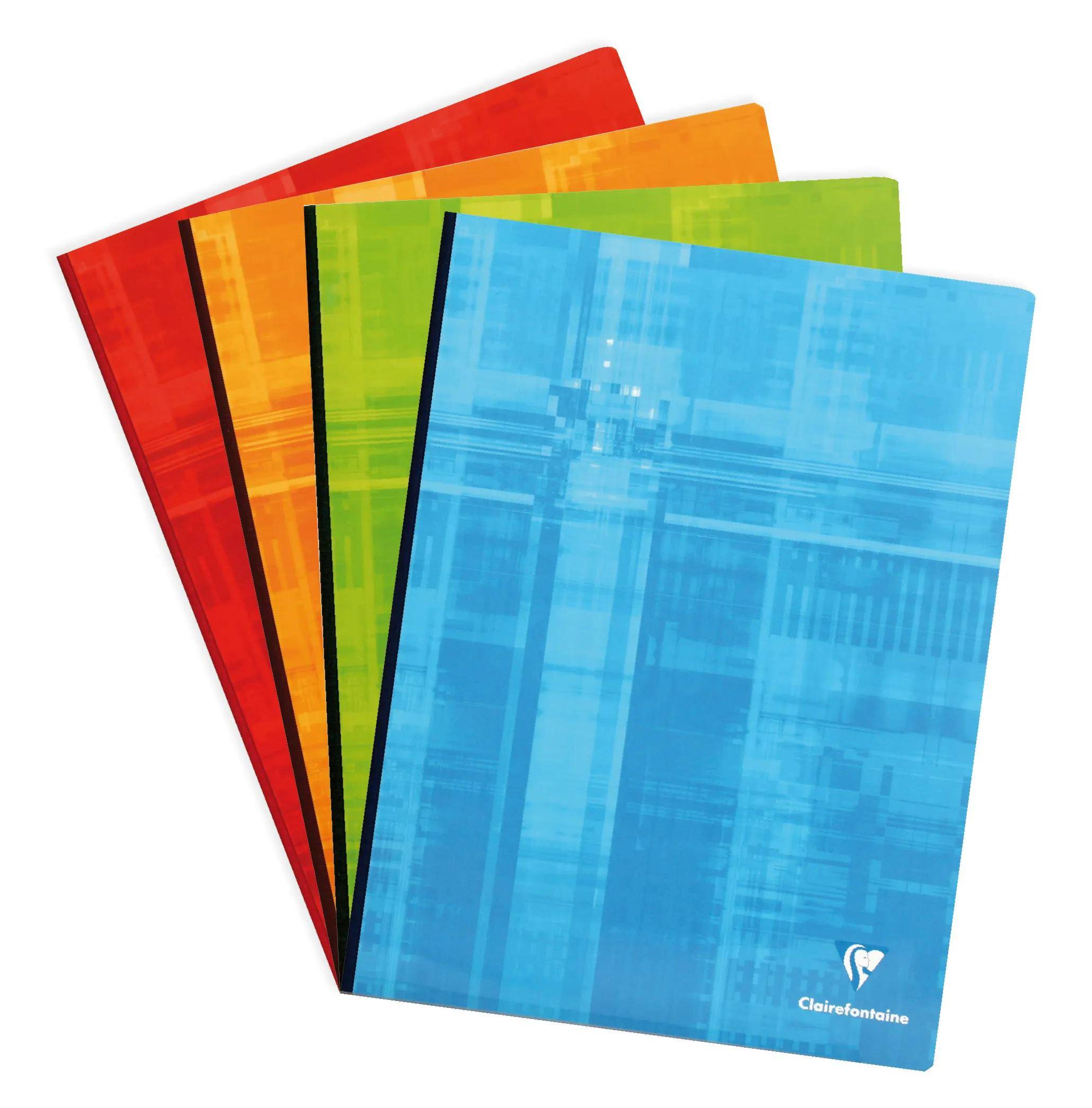 Clairefontaine 3x Notizbuch 24x32cm, 144 Blatt französische Lin. Sortiert 9361C
