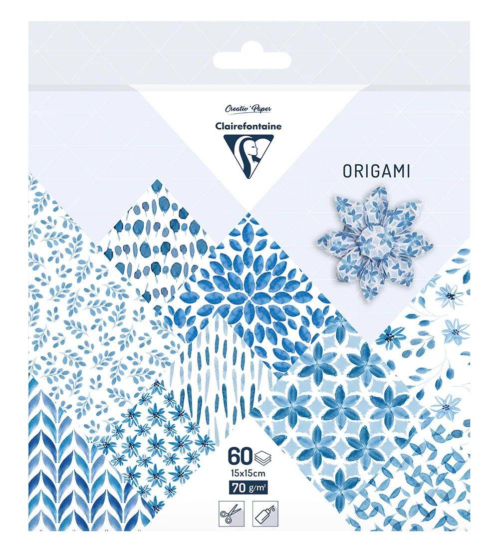 Clairefontaine 5x Origami Pack. 60 Blatt 15x15cm floral Mehrfarbig 95349C