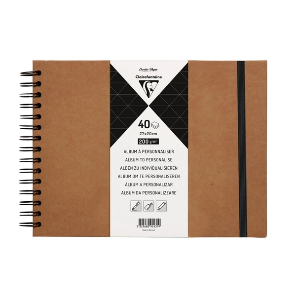 Clairefontaine 3x Album DIY 40 Blatt Kraftpapier 27x20cm Kartonbraun 95431C Clairefontaine 3x Album DIY 40 Blatt Kraftpapier 27x20cm Kartonbraun 95431C