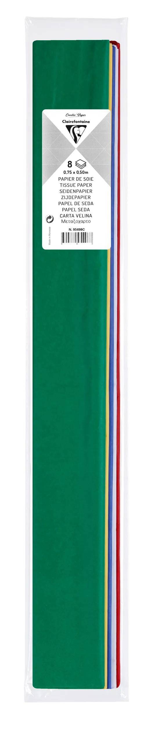 Packung mit 8 Taschenskizzenbuch-Nachfüllsets in Grün mit mehrfarbigen Kantenstreifen und einem weißen Etikett auf der Vorderseite.