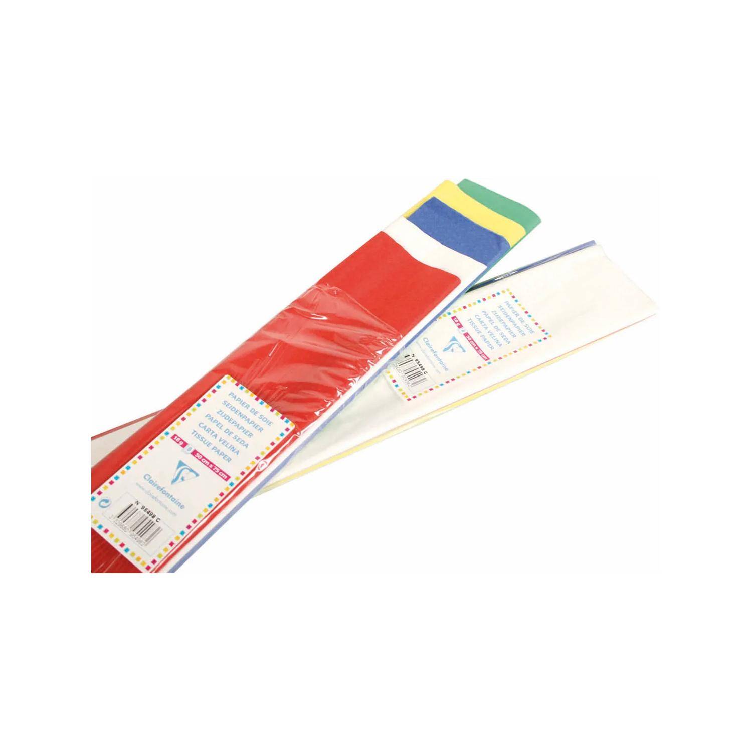 Clairefontaine 20x Seidenpapier 20 Pack. + je 25 Bogen 50x75cm Sortierung 95498C