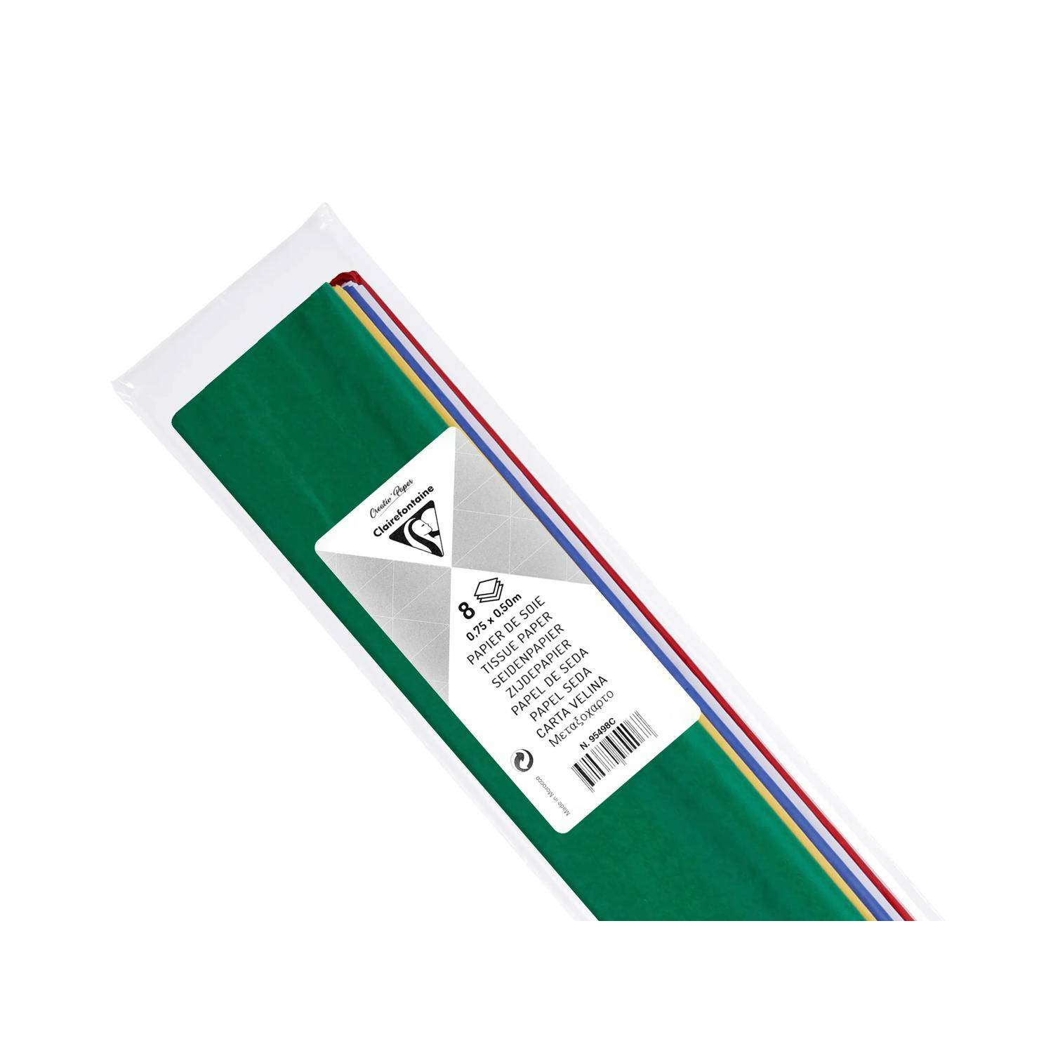 Clairefontaine 20x Seidenpapier 20 Pack. + je 25 Bogen 50x75cm Sortierung 95498C