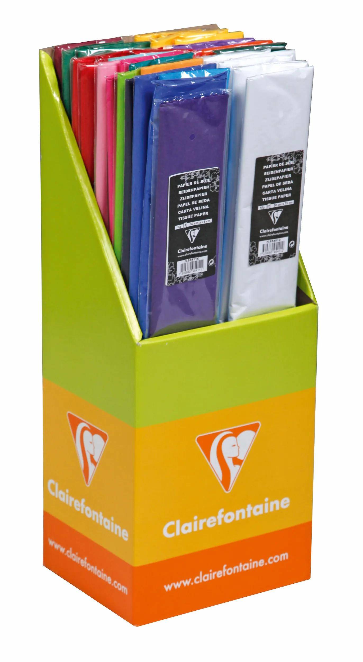 Clairefontaine 40x Seidenpapier 40 Pack. + je 8 Blatt 50x75cm Sortierung 95499C
