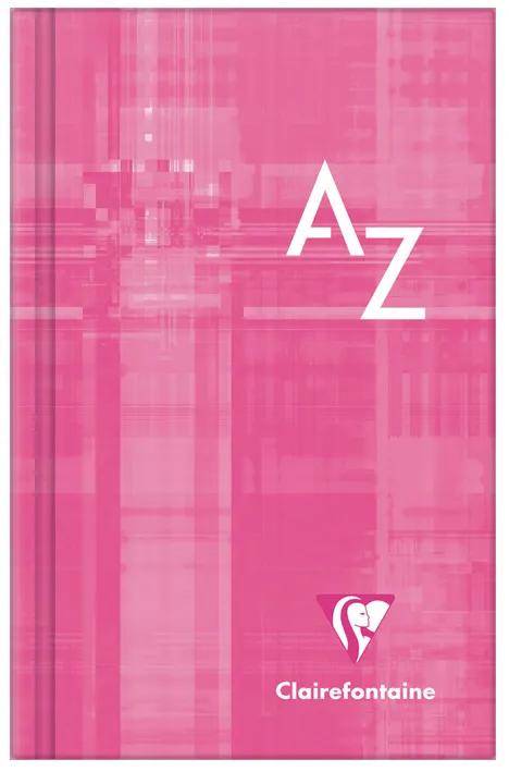 Rosa Clairefontaine Notizbucheinband mit weißem „A-Z