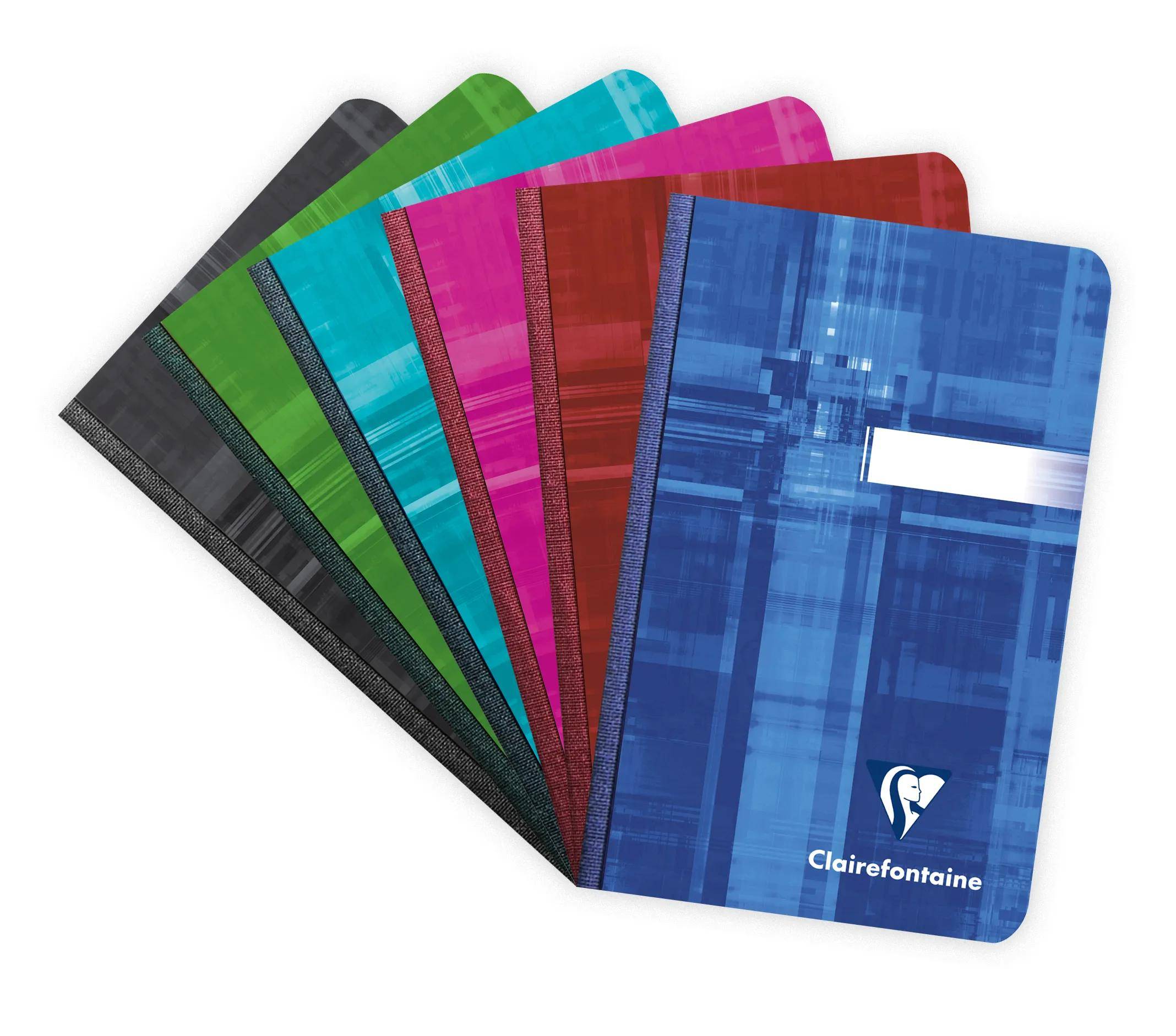 Clairefontaine 5x Notizbücher 9x14cm 96 Blatt kariert Sortiert 9592C