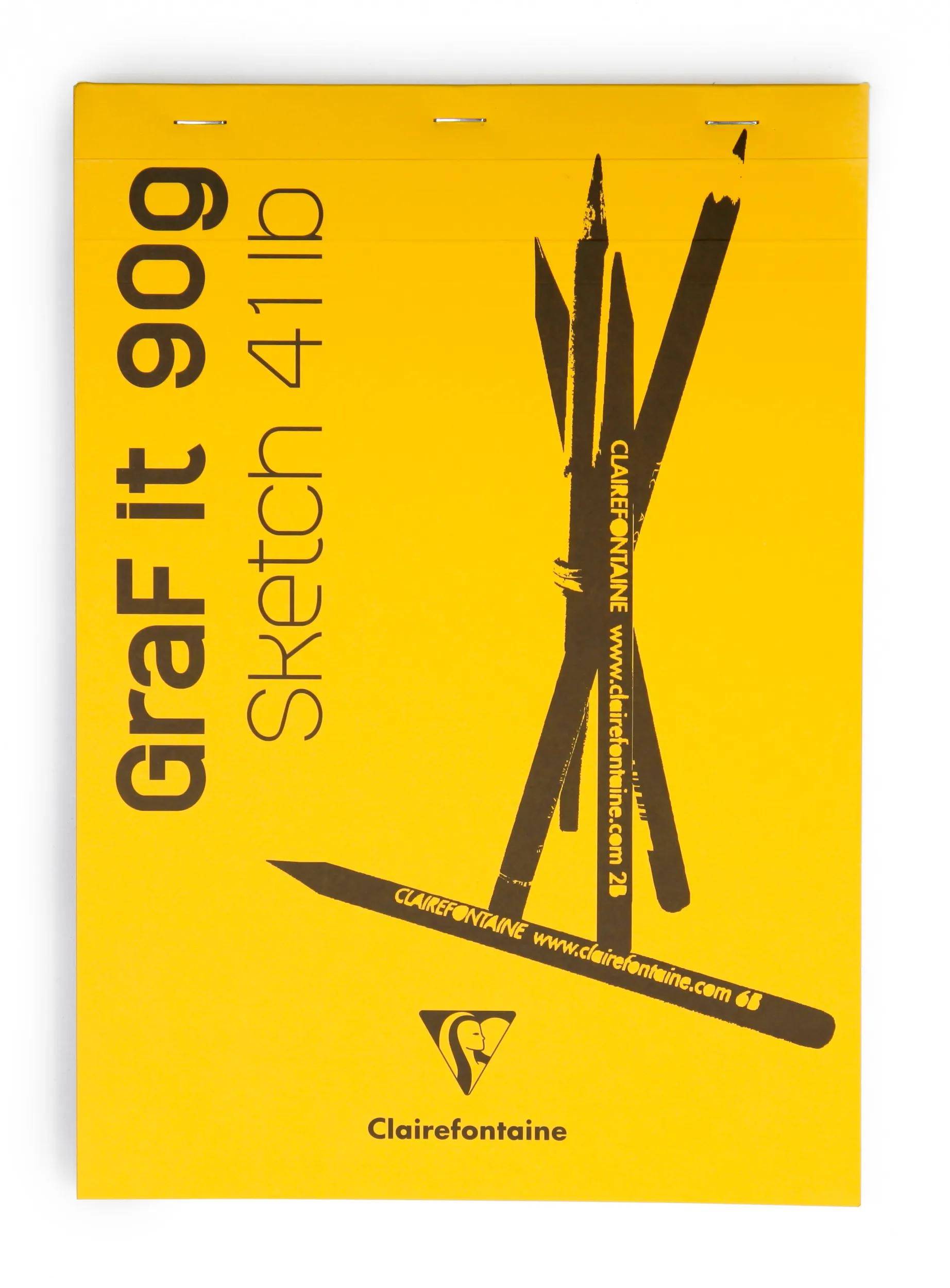 Clairefontaine 5x Skizzenblock GraF'it, DIN A6 10,5x14,8cm, 80 Blatt 96619C