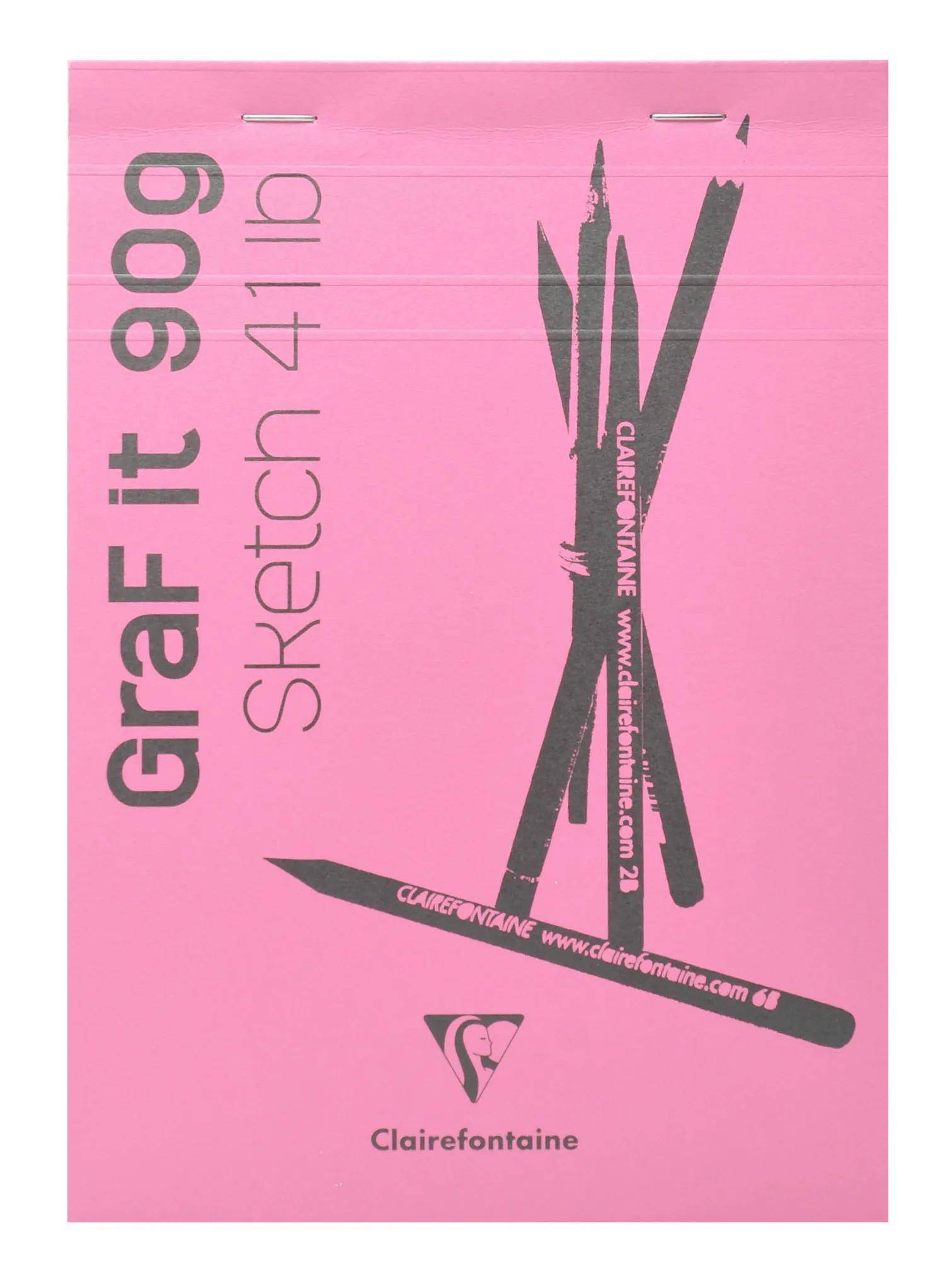 Clairefontaine 5x Skizzenblock GraF'it, DIN A6 10,5x14,8cm, 80 Blatt 96619C
