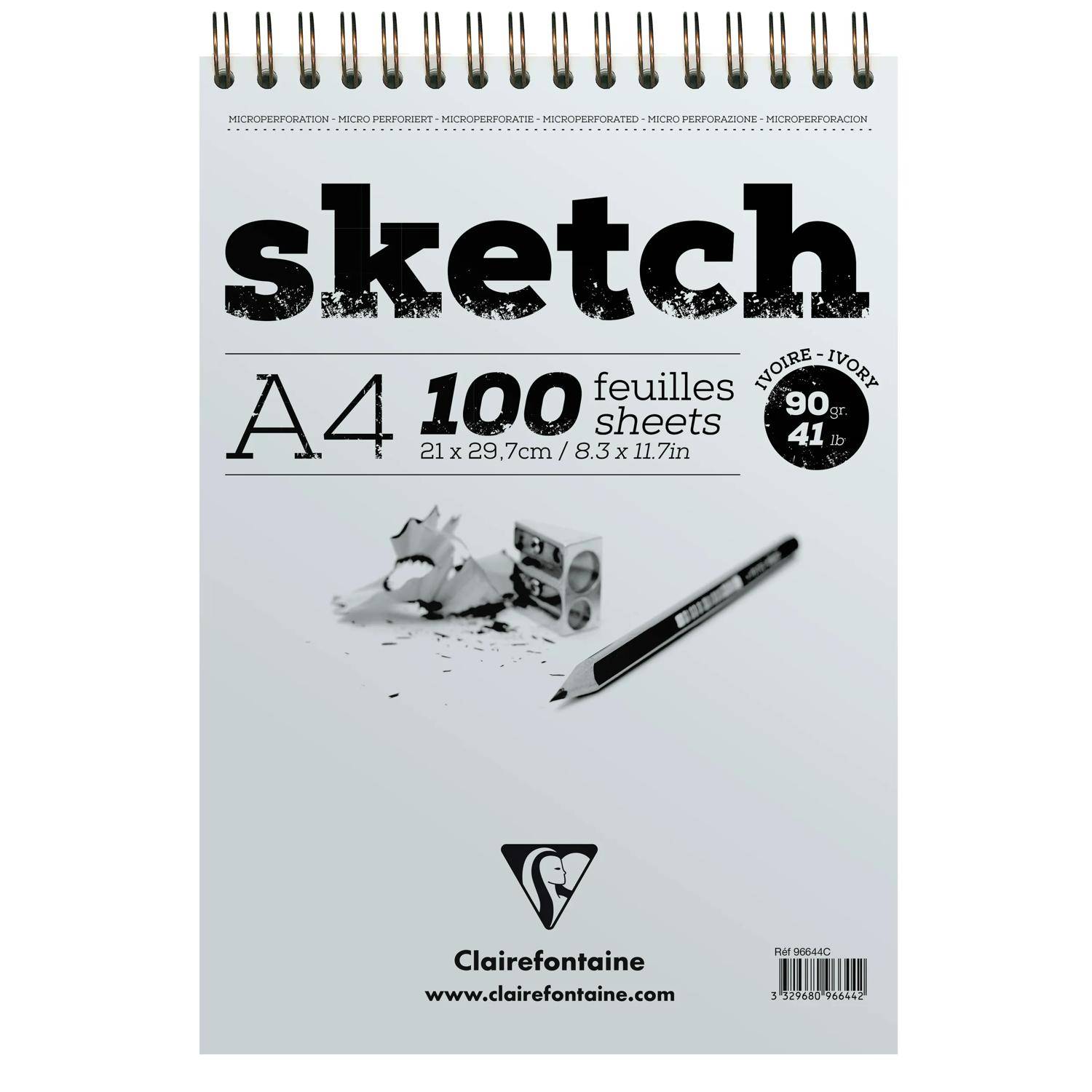 Ein Clairefontaine Skizzenblock mit dem Etikett „sketch