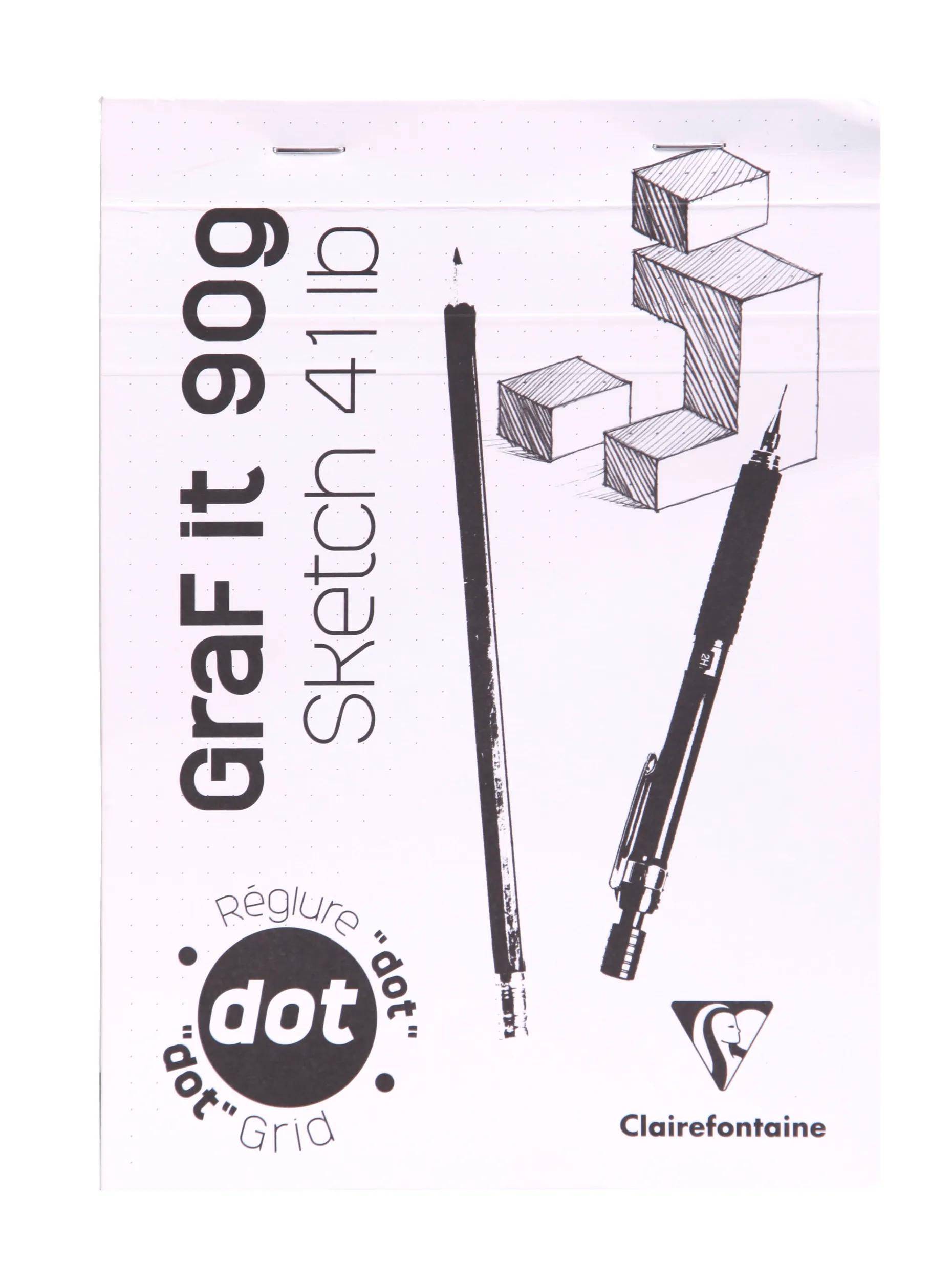 Clairefontaine 10x Skizzenblock GraF'it DIN A5 Dot/punktkariert 80 Blatt 96651C