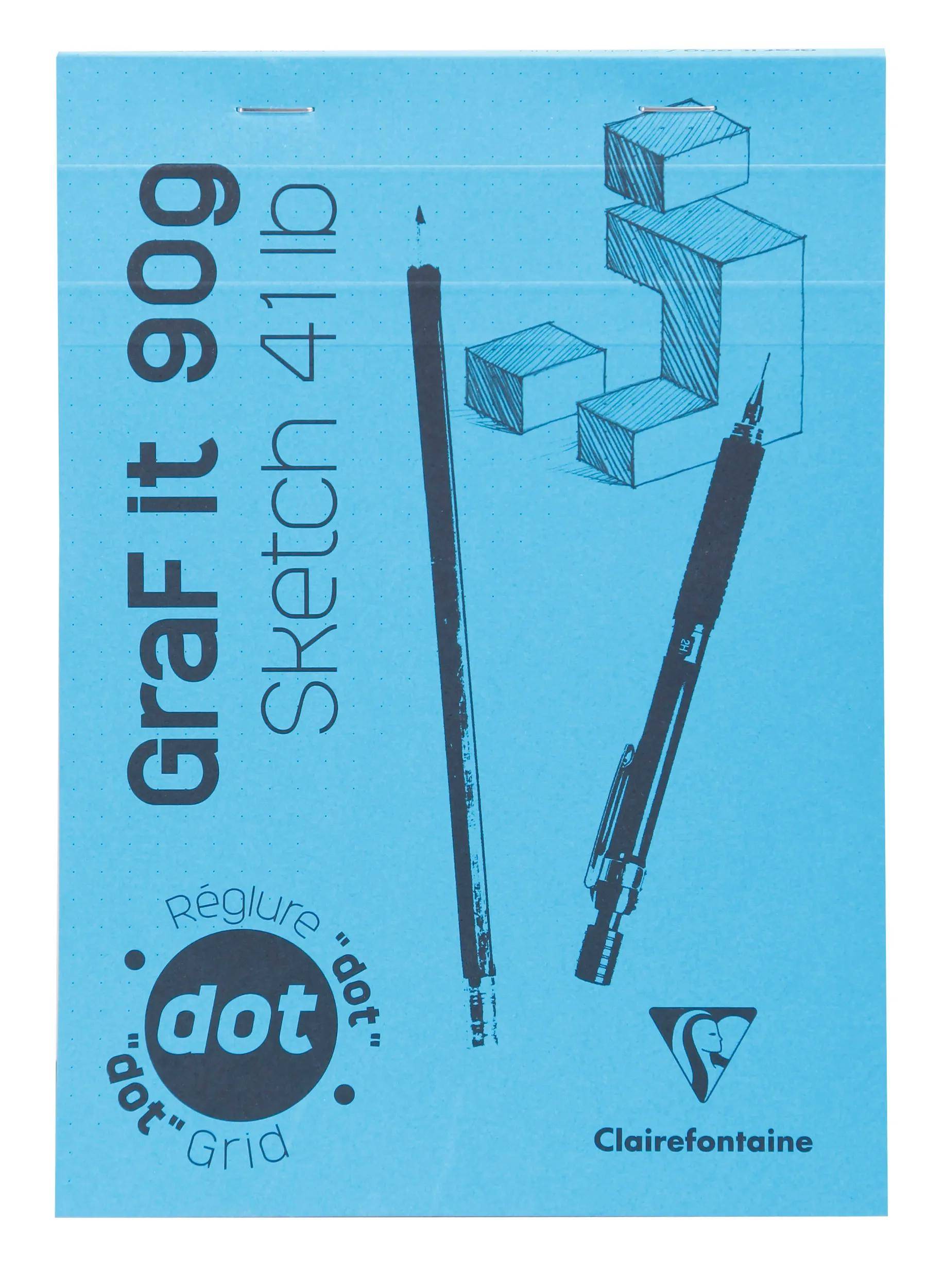 Clairefontaine 10x Skizzenblock GraF'it DIN A5 Dot/punktkariert 80 Blatt 96651C