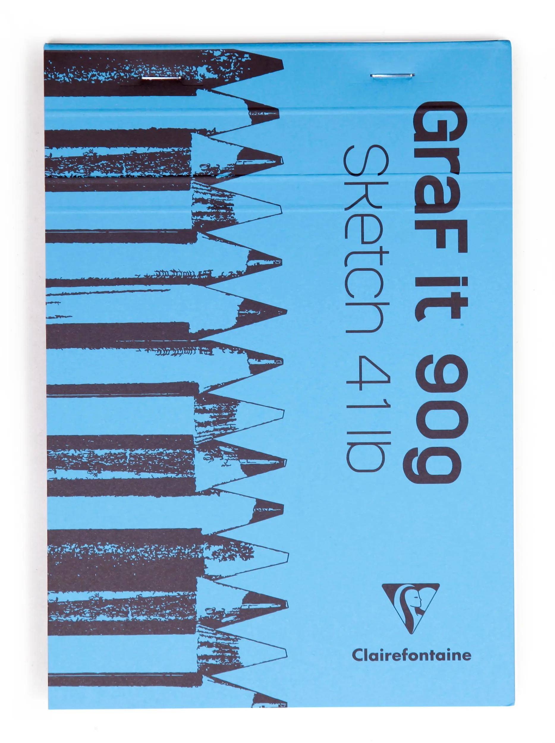 Clairefontaine 5x Skizzenblock A6 GraF'it, 80 Blatt Blau 96730C