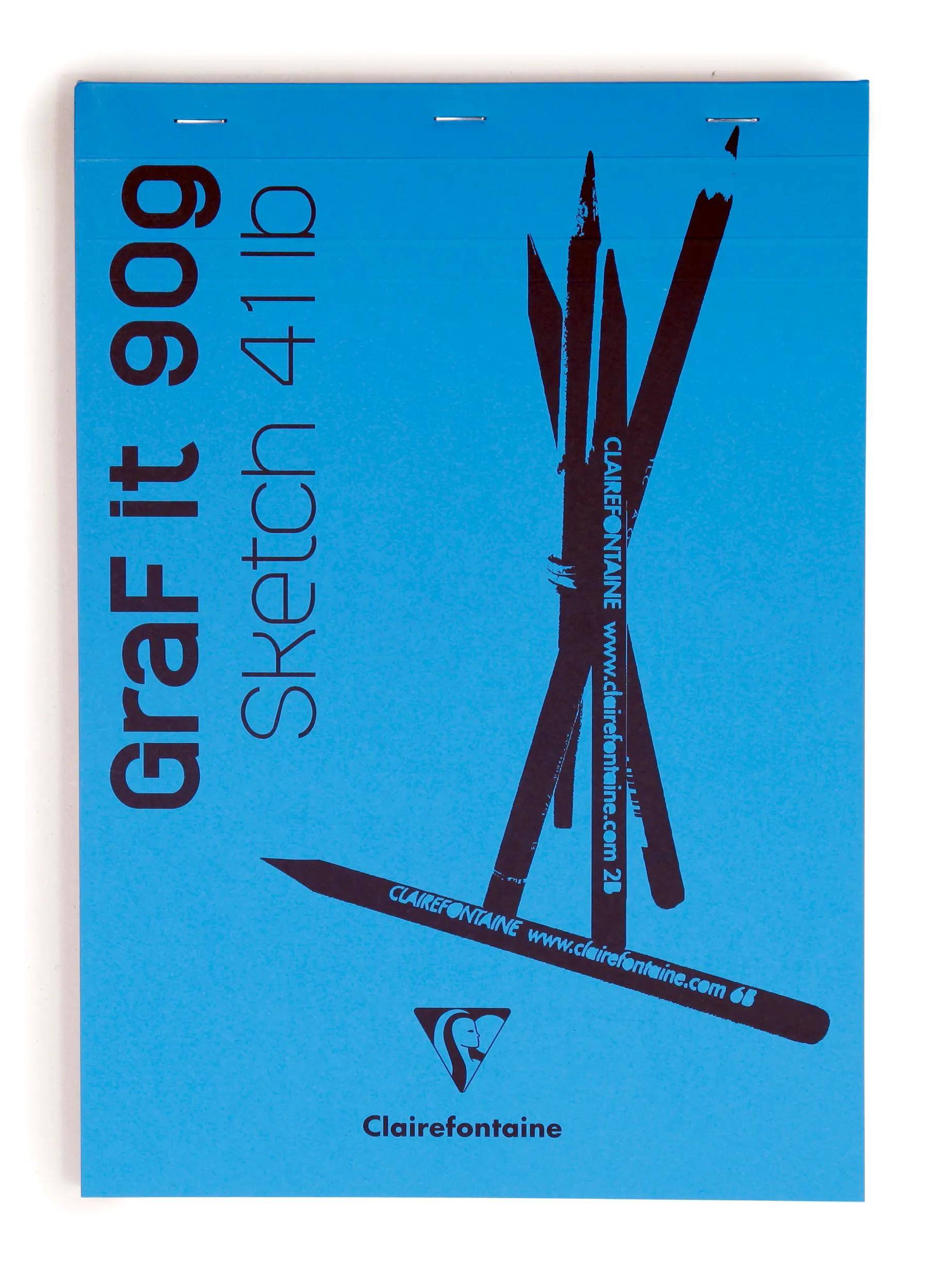 Clairefontaine 5x Skizzenblock A6 GraF'it, 80 Blatt Königsblau 96731C
