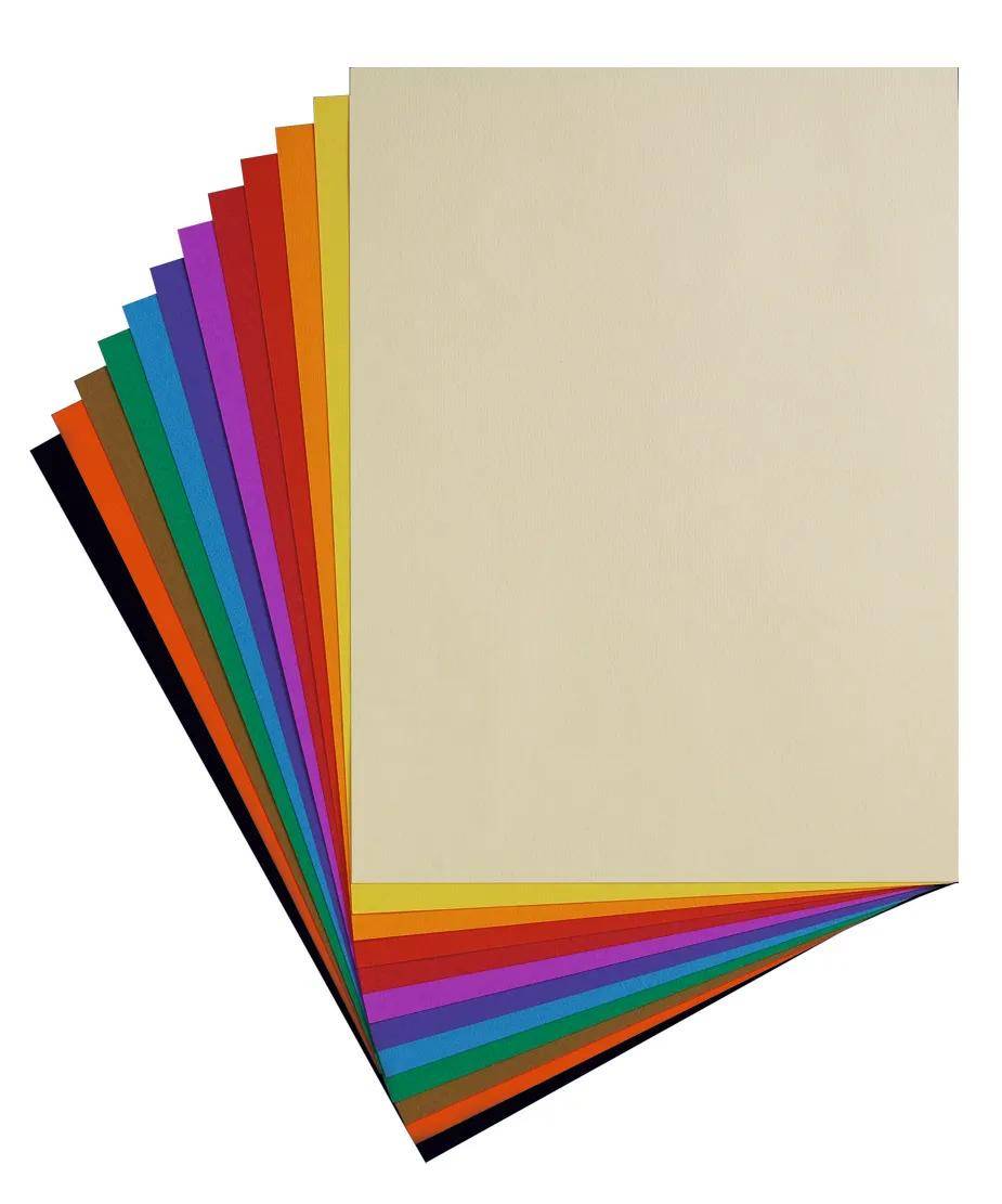 Clairefontaine 10x Zeichenpapier A4 Pack. 12 Bogen Lebendige Farben sort. 96779C