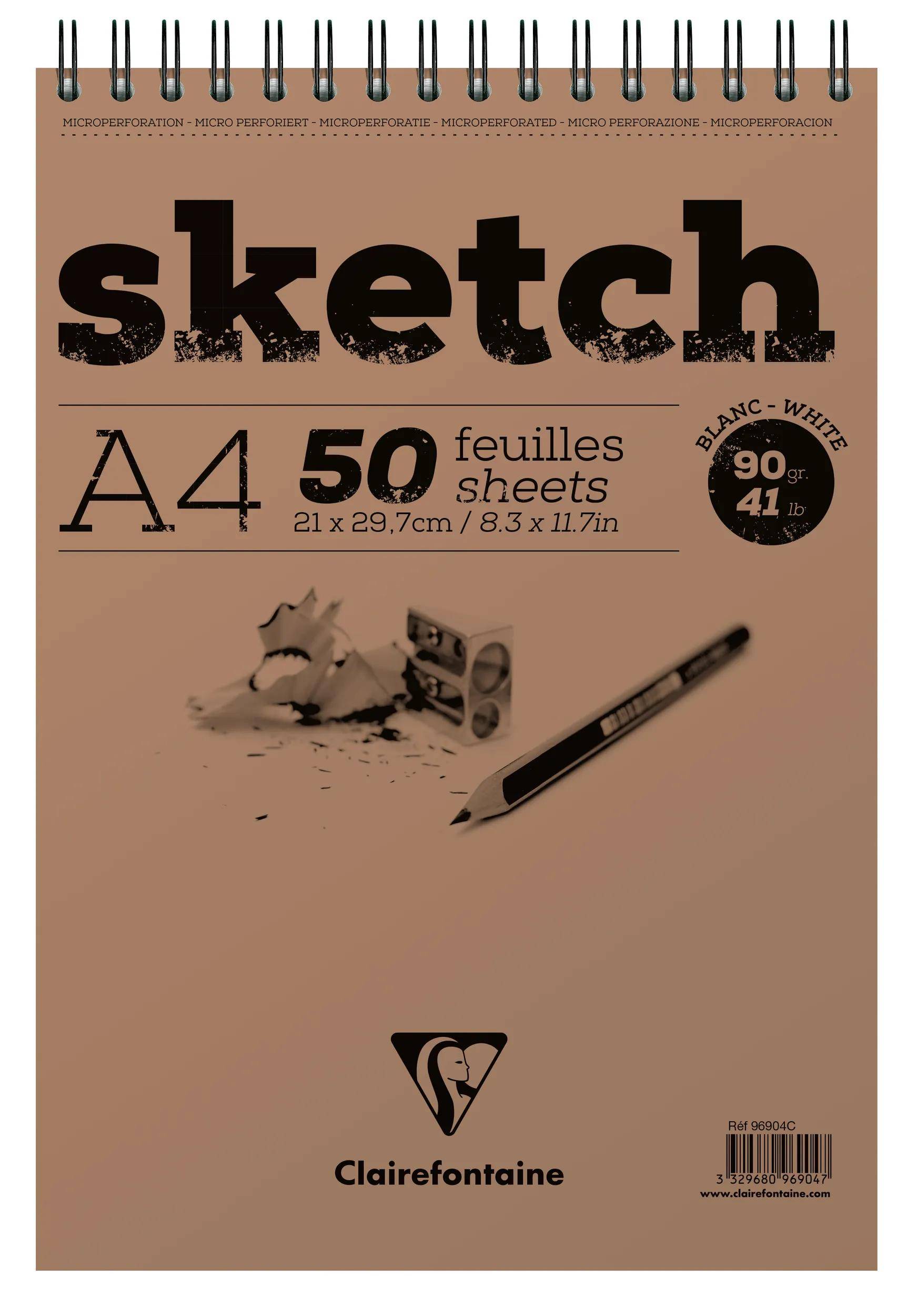 Ein Skizzenblock-Umschlag mit der Aufschrift „Sketch