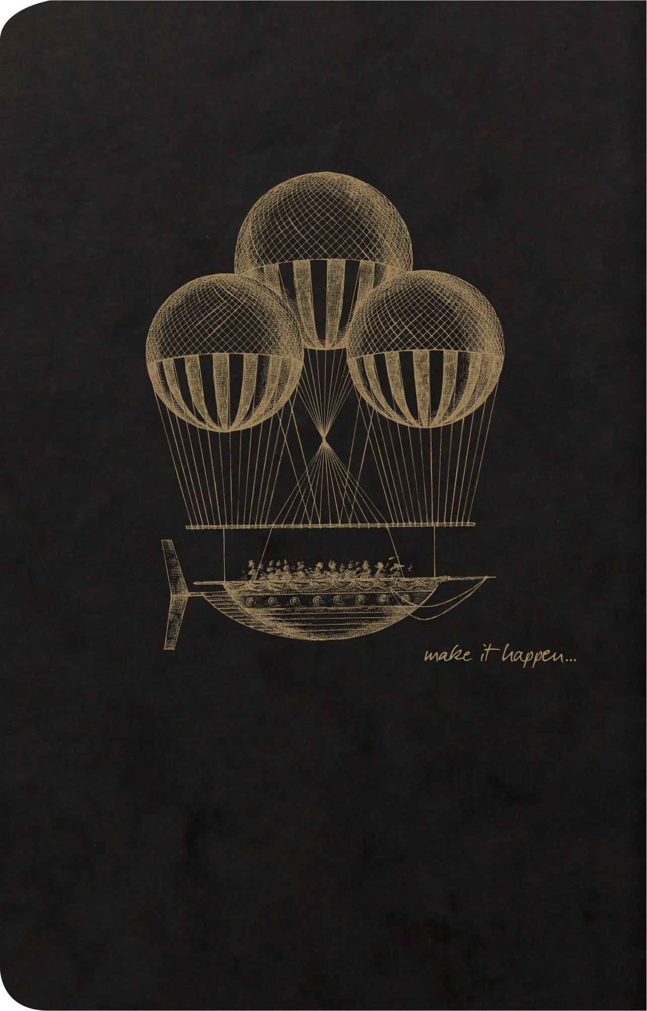 Clairefontaine 5x Flying Spirit Heft liniert 11x17 cm 48 Blatt - Schwarz 102506C