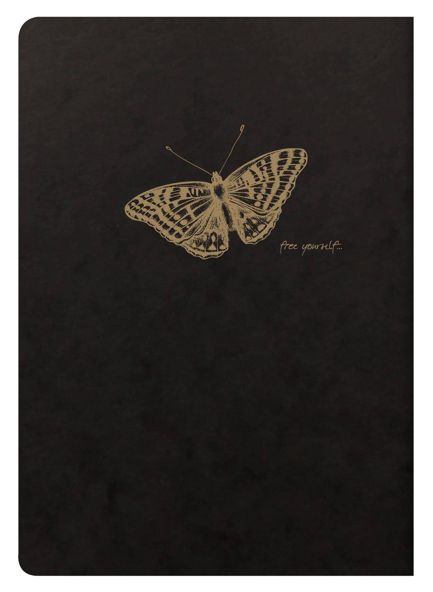Clairefontaine 5x Flying Spirit Heft liniert A5 48 Blatt - Schwarz 102536C